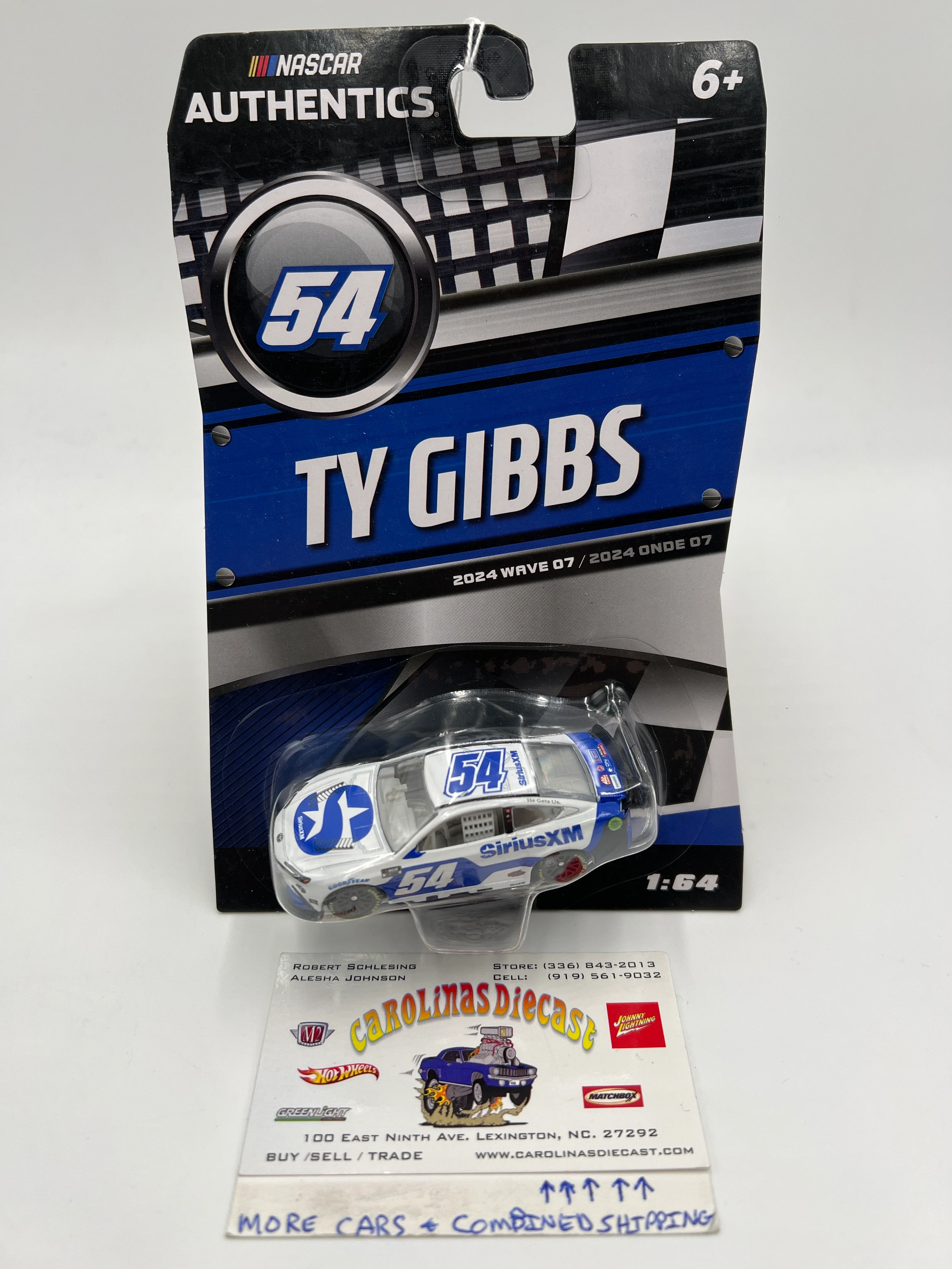 2024 Nascar Authentics Wave 7 #54 Ty Gibbs White/Blue SR