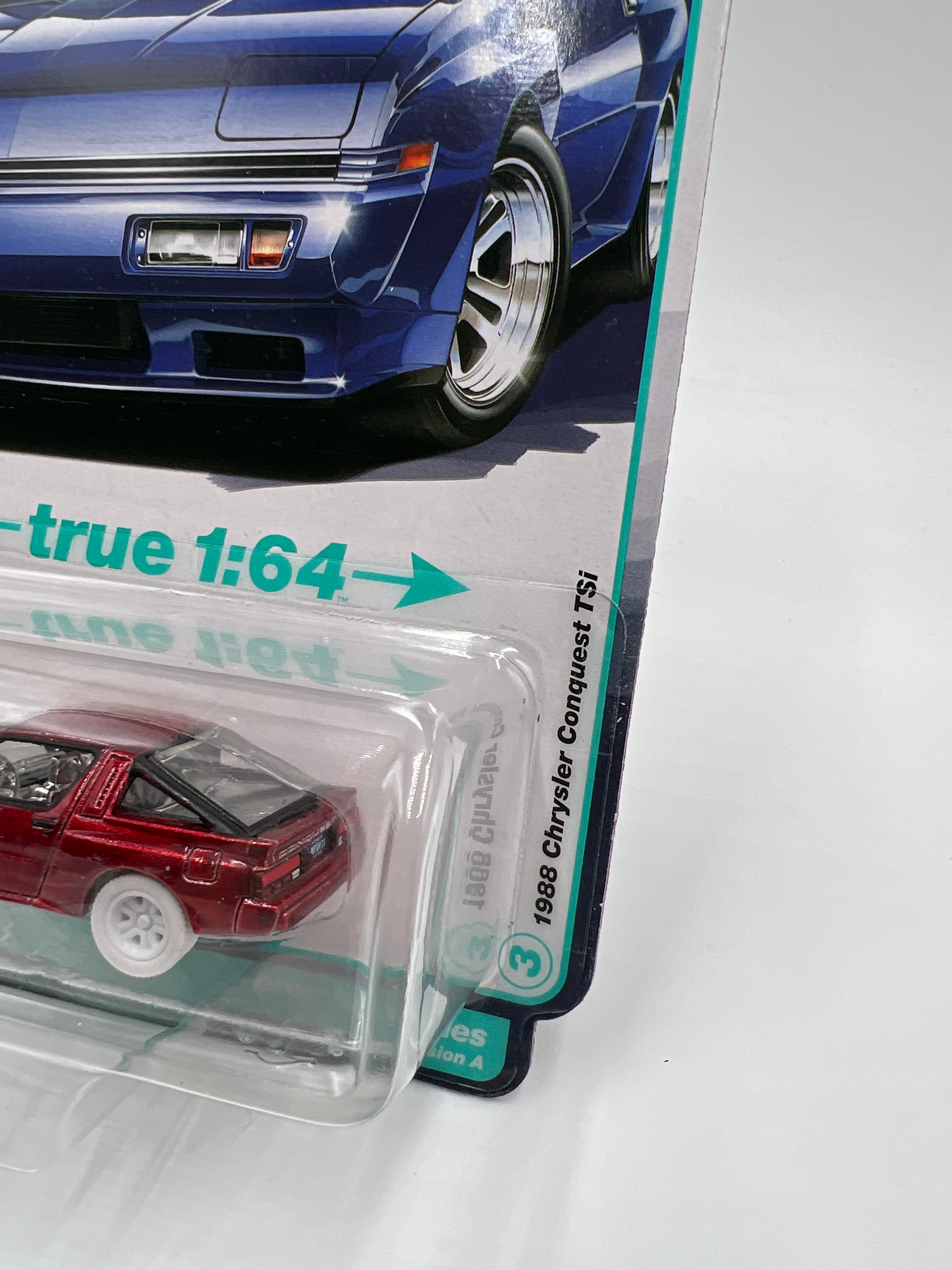 2025 Auto World Modern Muscle CHASE Release 1 Version A 1988 Chrysler Conquest TSi Ultra Red - Image 4