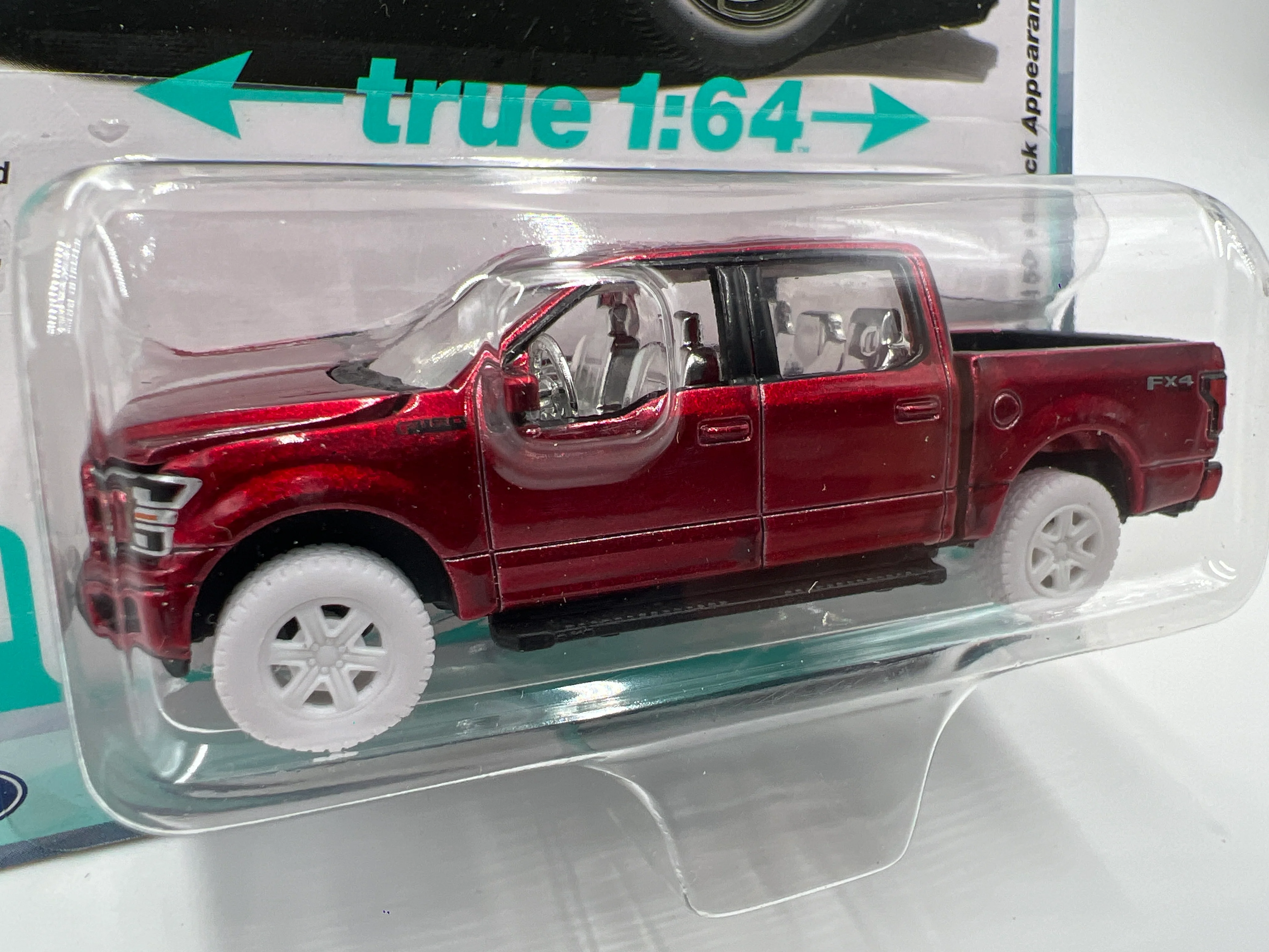 2025 Auto World Muscle Trucks CHASE Release 1 Version A 2020 Ford F-150 Black Appearance Package Ultra Red - Image 3