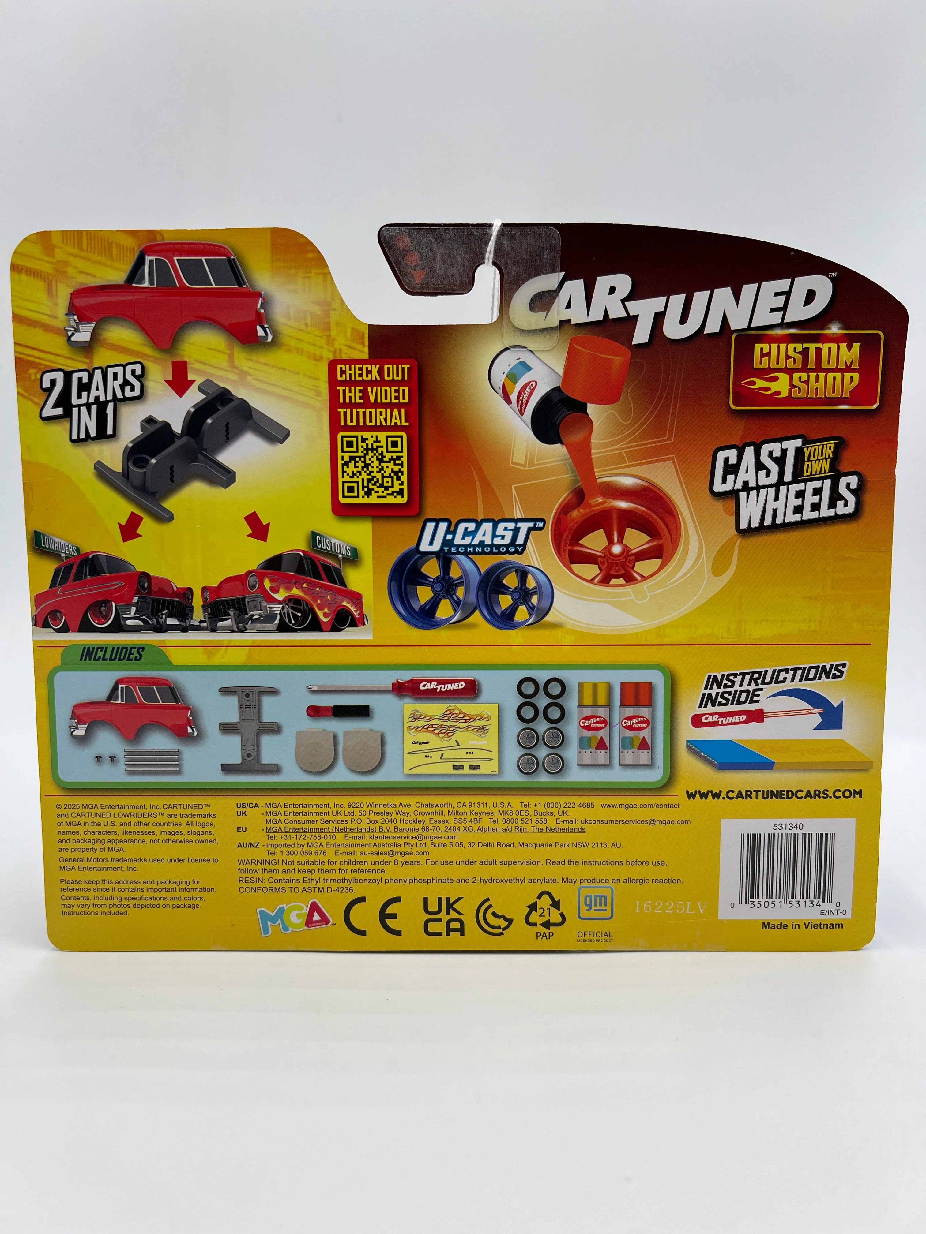 2025 Car Tuned Series 1 Custom Shop Castworks 56 Chevy Nomad Red 181i - Image 7