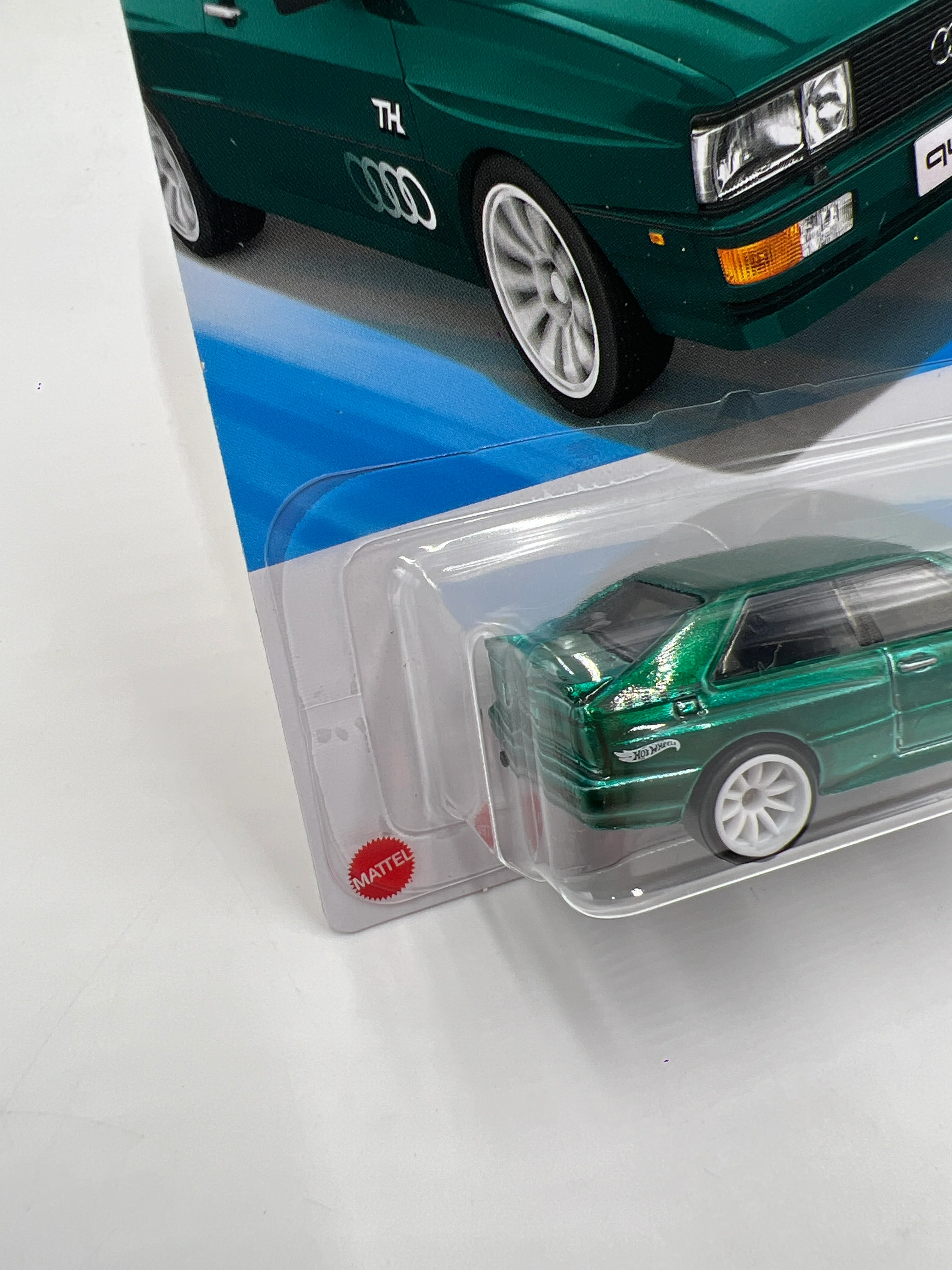 2025 Hot Wheels A Case Super Treasure Hunt #16 87 Audi Quattro Green W/Protector - Image 5