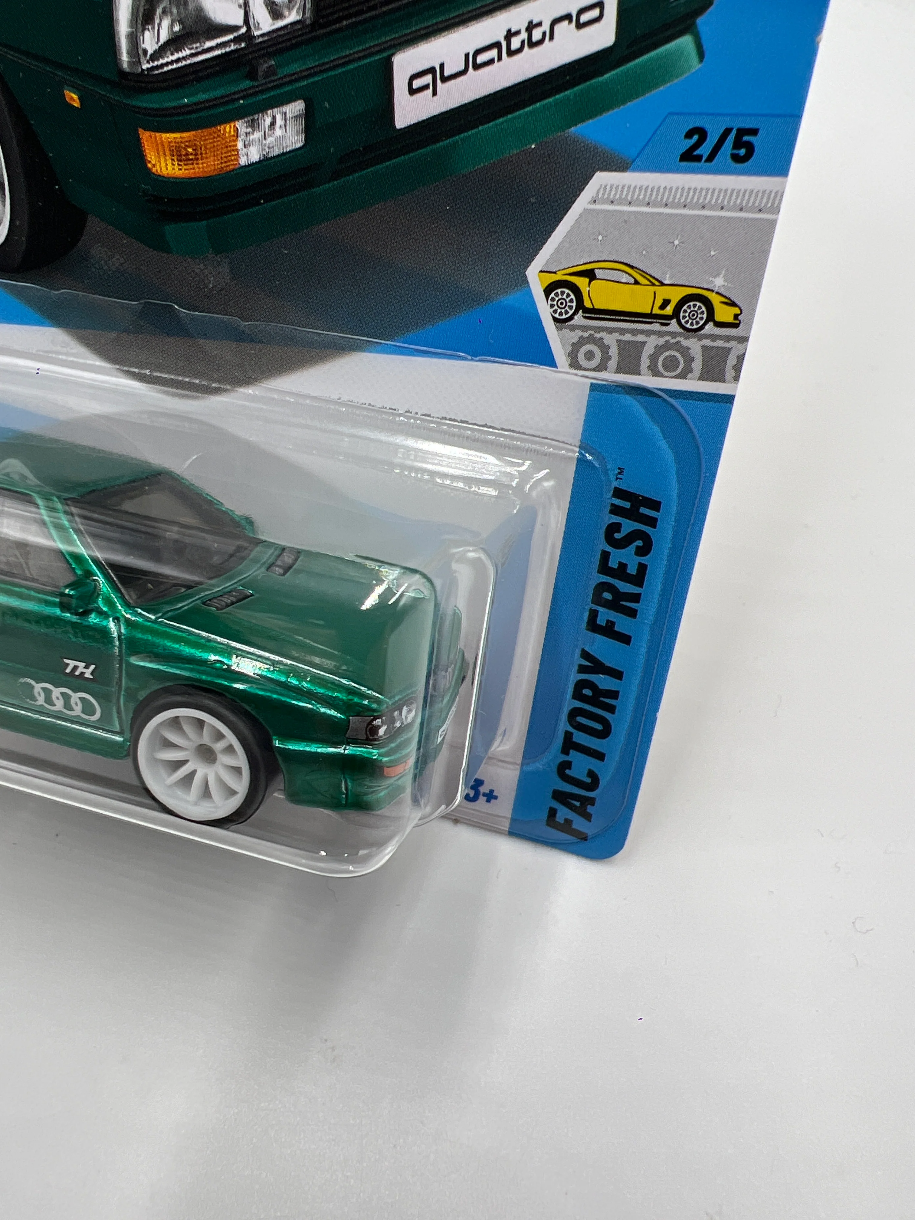 2025 Hot Wheels A Case Super Treasure Hunt #16 87 Audi Quattro Green W/Protector - Image 4