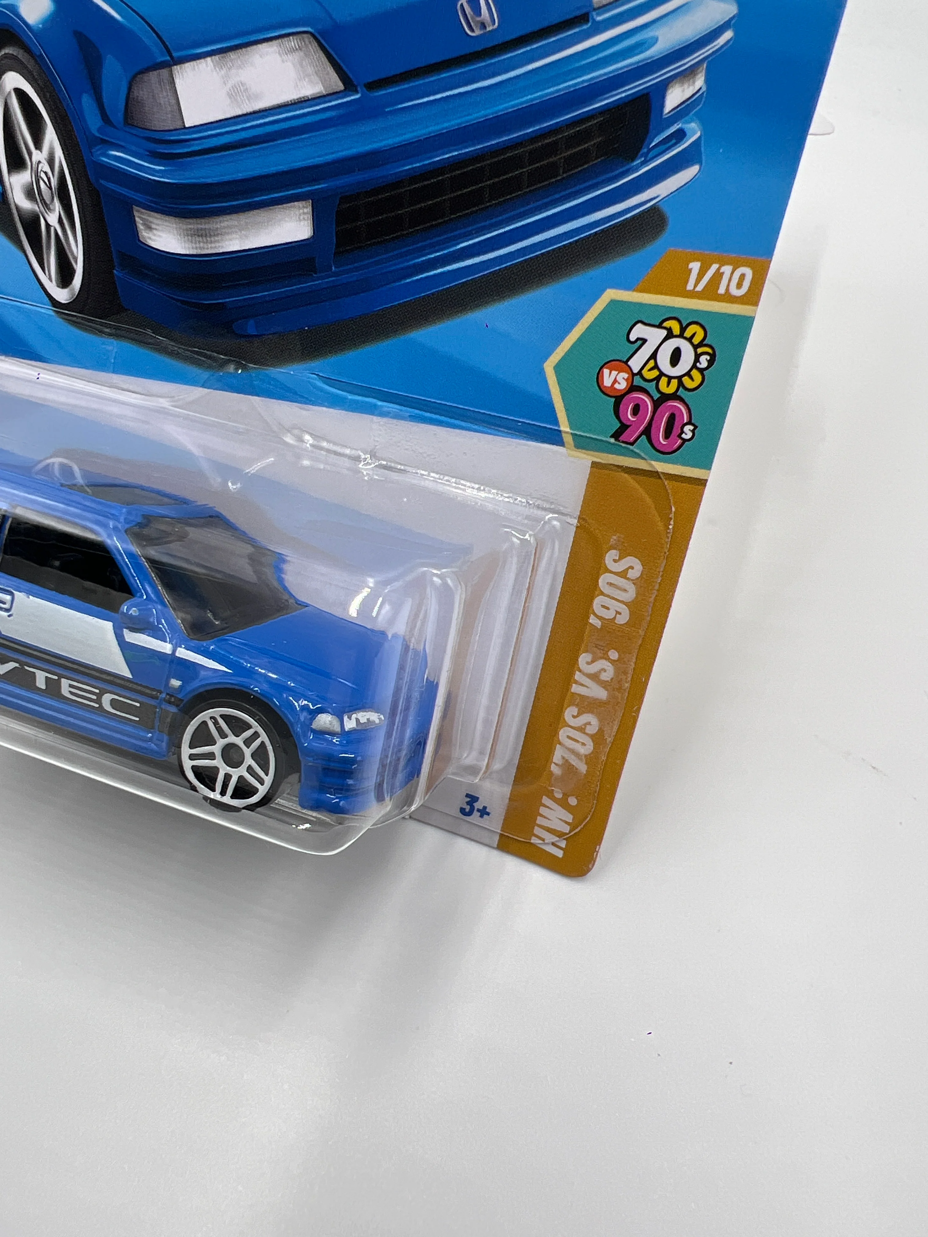 2025 Hot Wheels B Case #28 90 Honda Civic EF Blue 77A - Image 3