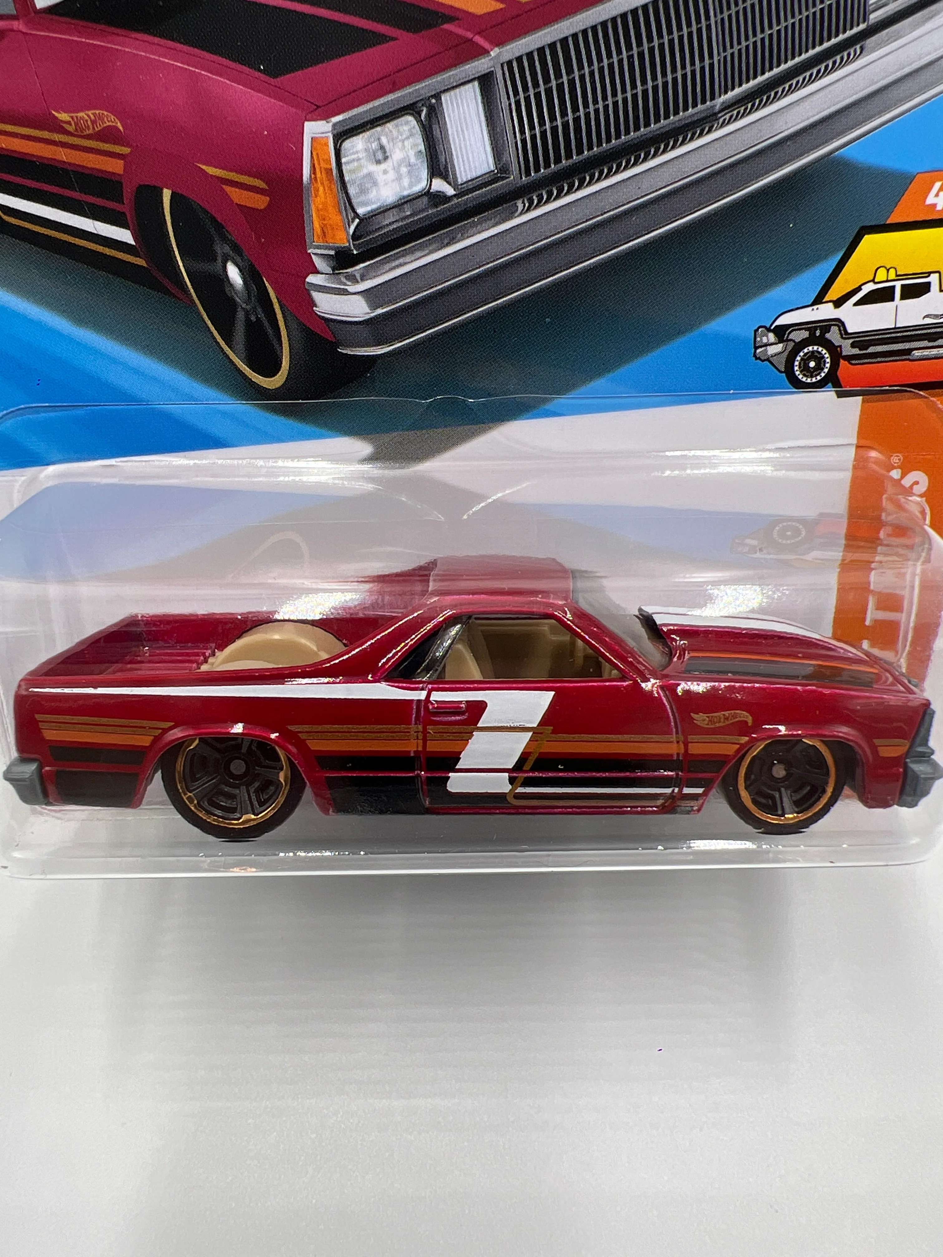 2025 Hot Wheels B Case #43 80 El Camino Red 12F - Image 3
