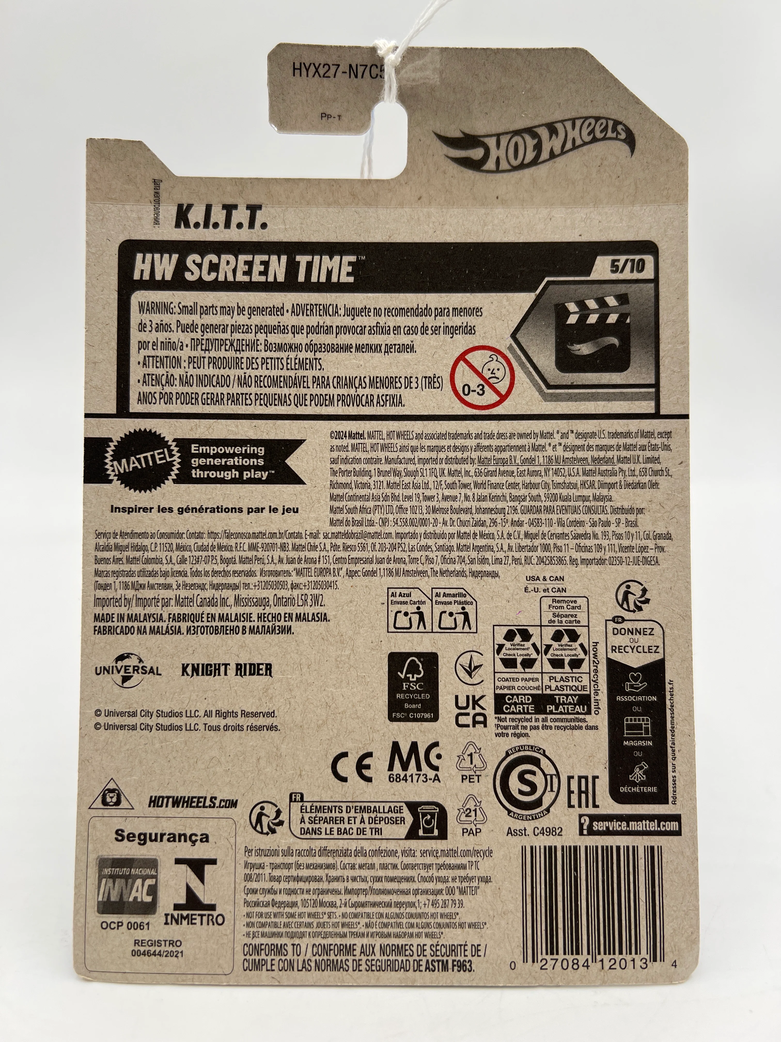 2025 Hot Wheels D Case HW Screen Time #83 K.I.T.T Black 122H - Image 7