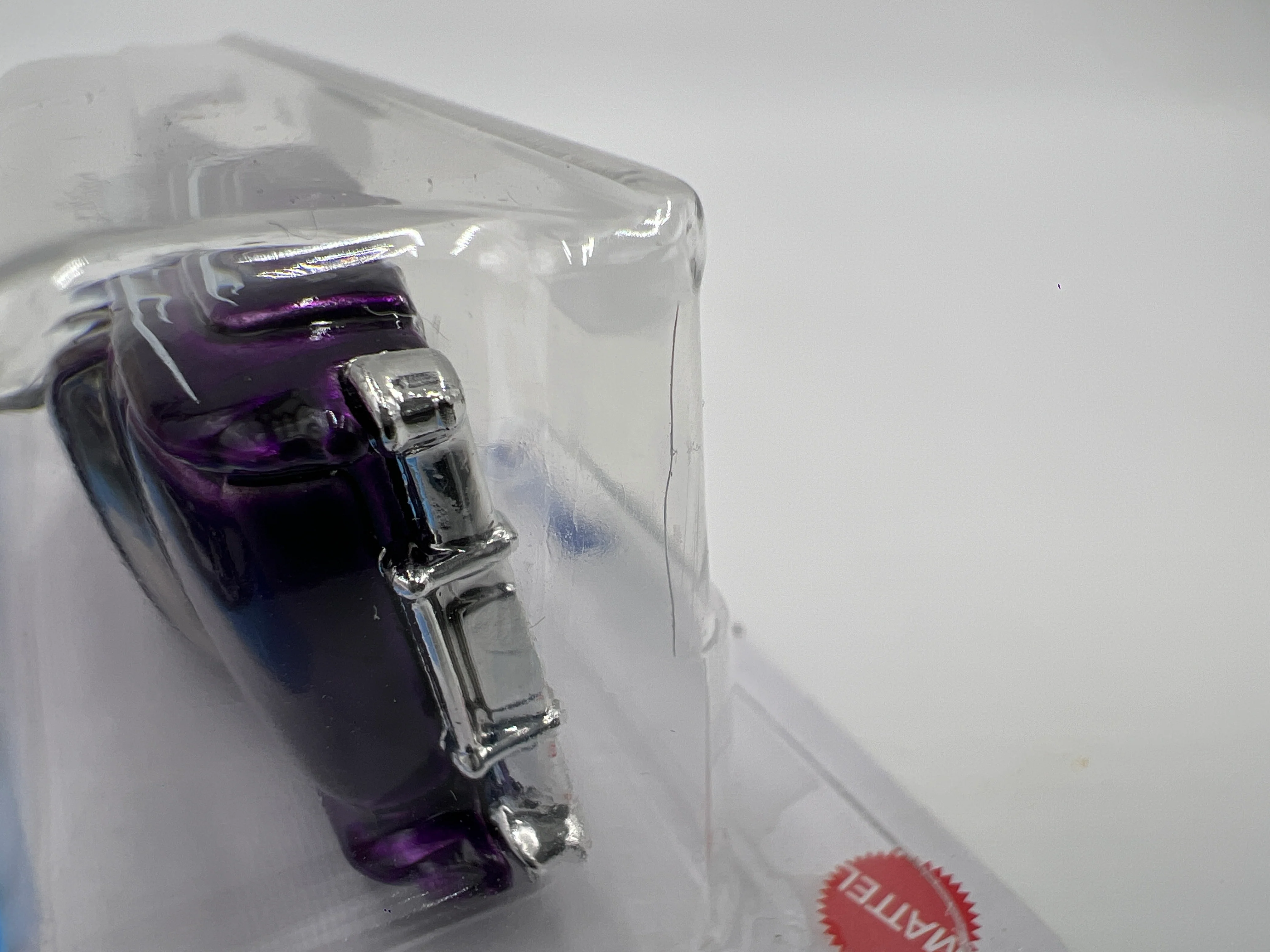 2025 Hot Wheels C Case Super Treasure Hunt #46 Hirohata Merc Purple W/Protector Small Crack In Blister - Image 6