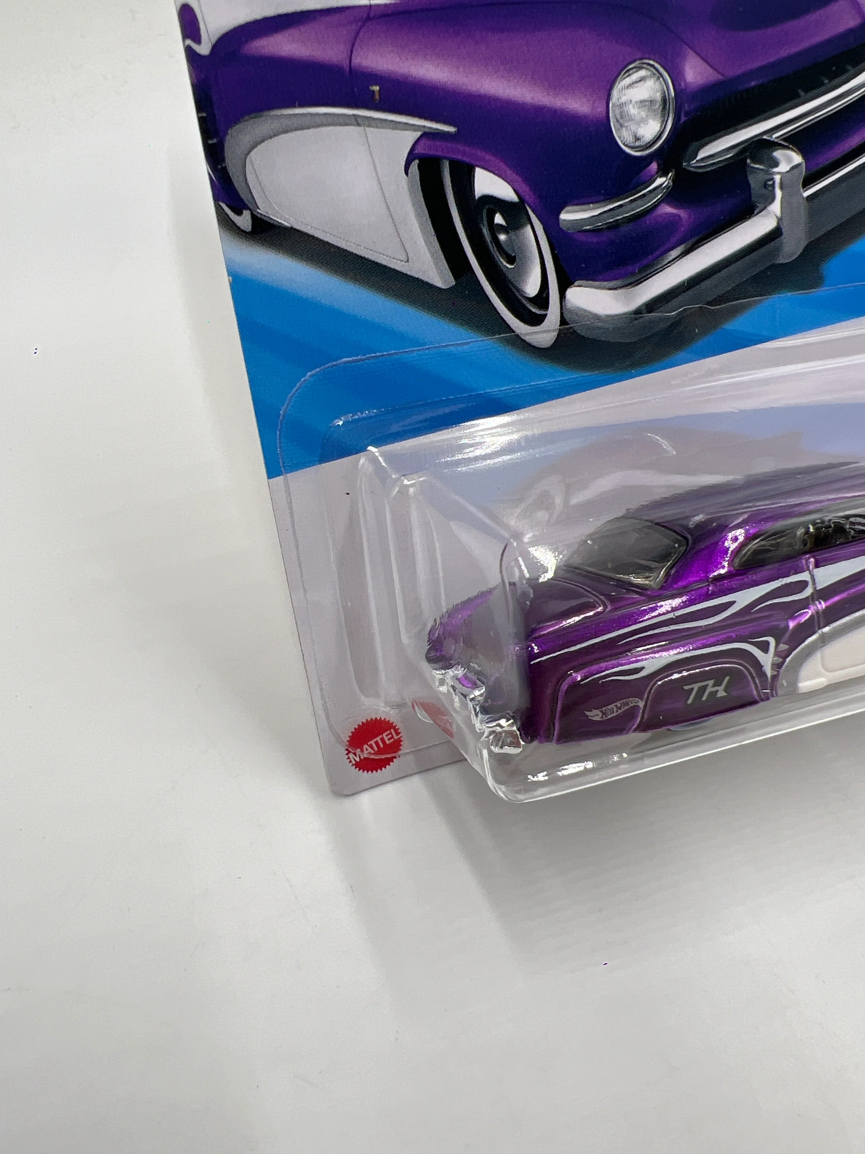 2025 Hot Wheels B Case Super Treasure Hunt #46 Hirohata Merc Purple W/Protector - Image 4