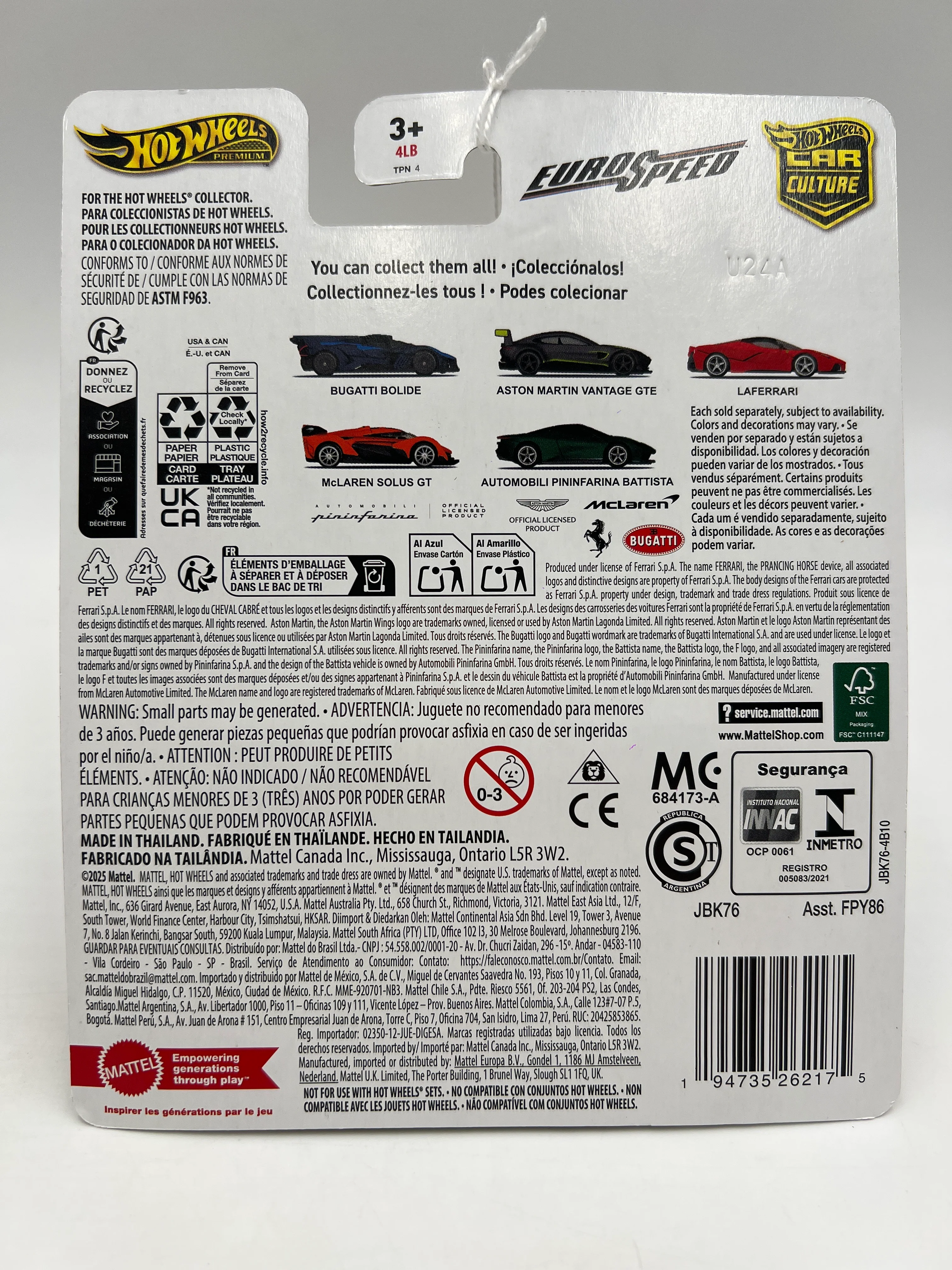 2025 Hot Wheels Car Culture Premium Euro Speed #2 Aston Martin Vantage GTE Black/Dark Gray 257i - Image 6