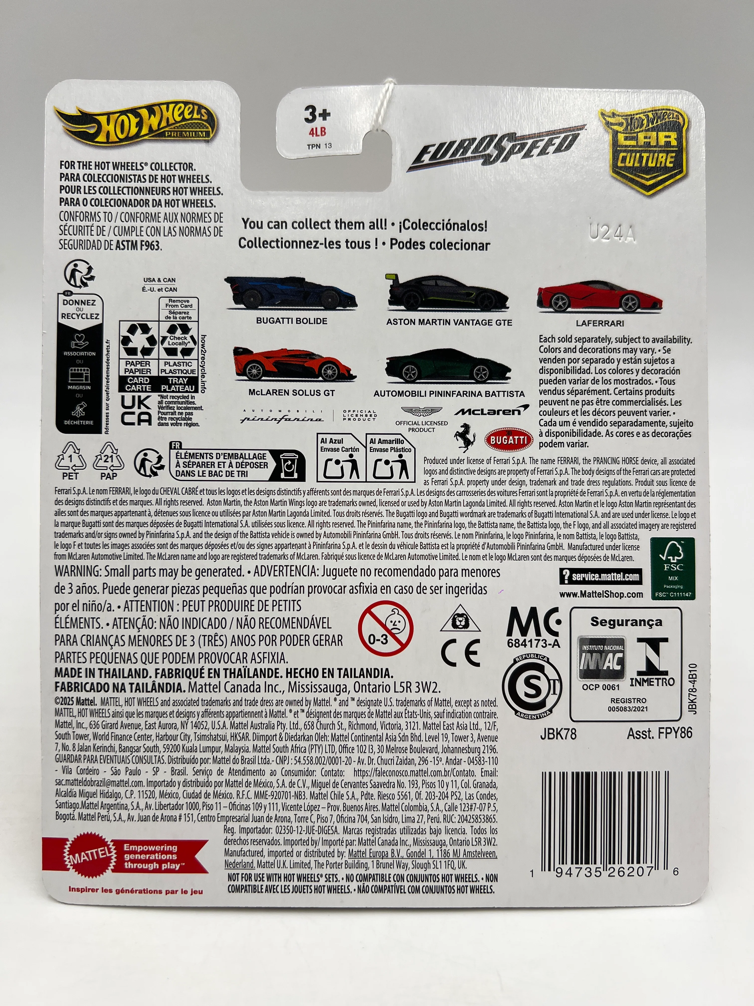 2025 Hot Wheels Car Culture Premium Euro Speed #4 McLaren Solus GT Orange 258i - Image 6