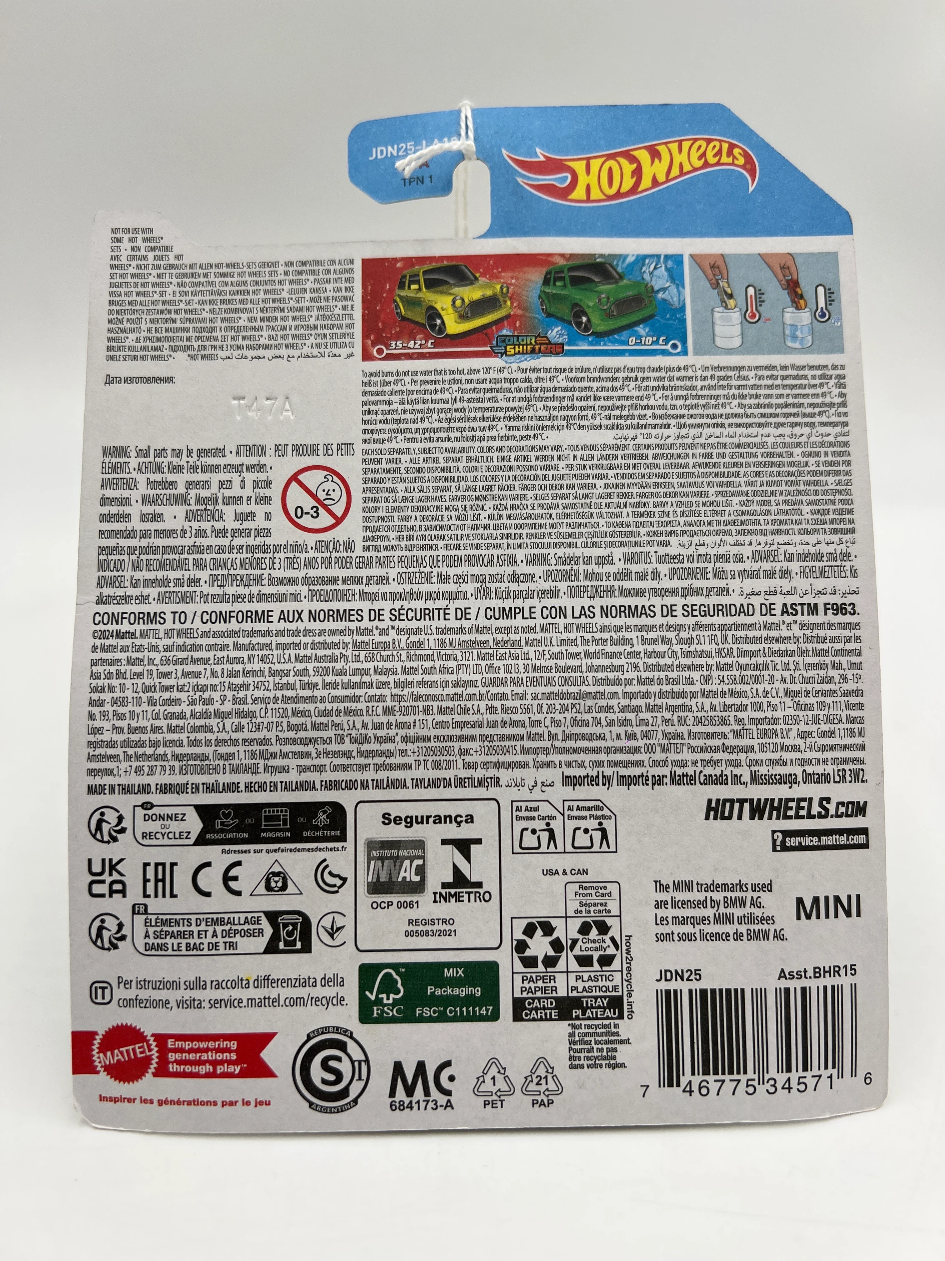 2025 Hot Wheels Color Shifters Mini Cooper 115E - Image 7