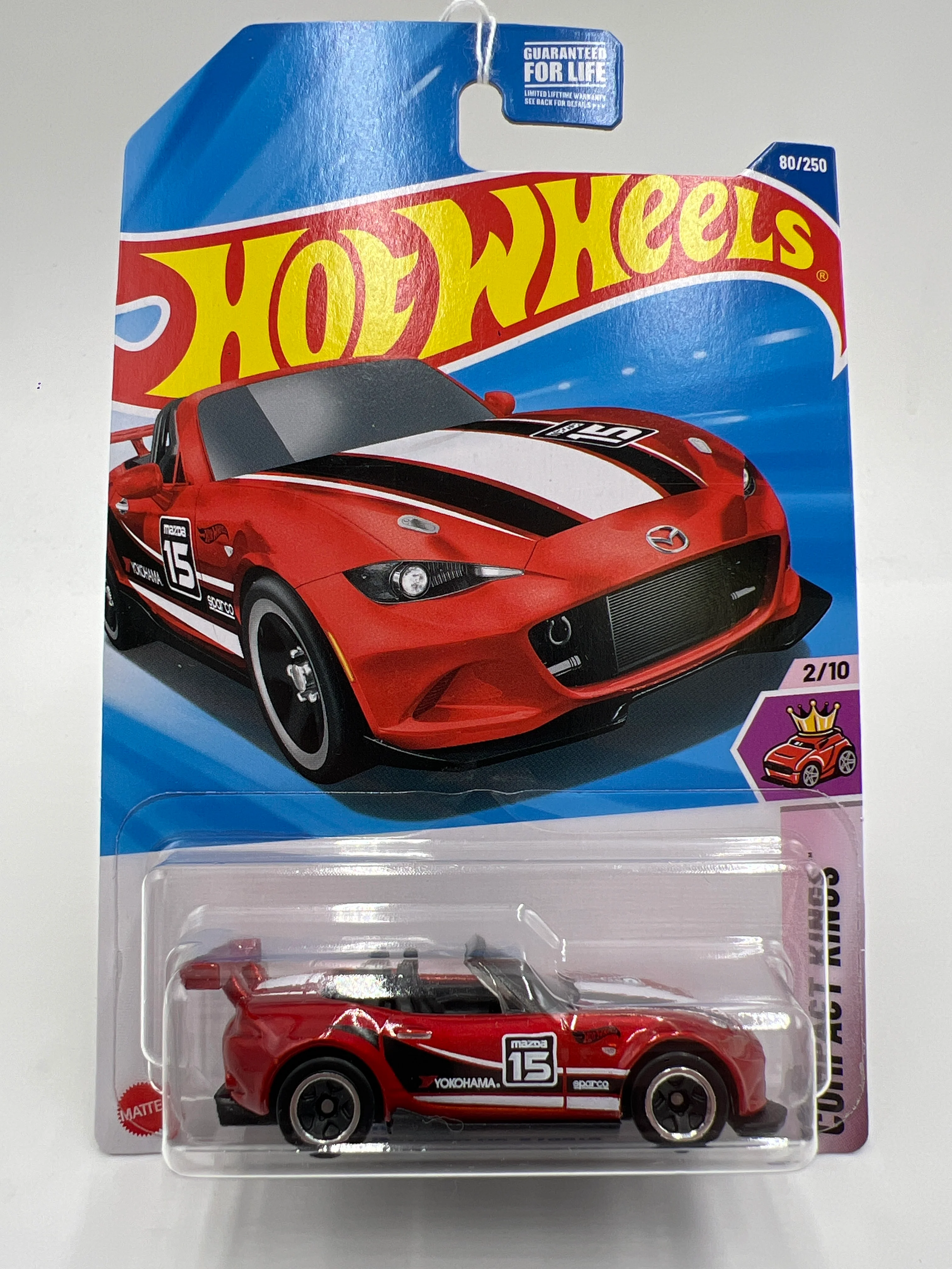 2025 Hot Wheels D Case #80 15 Mazda MX-5 Miata Red 85H - Image 2