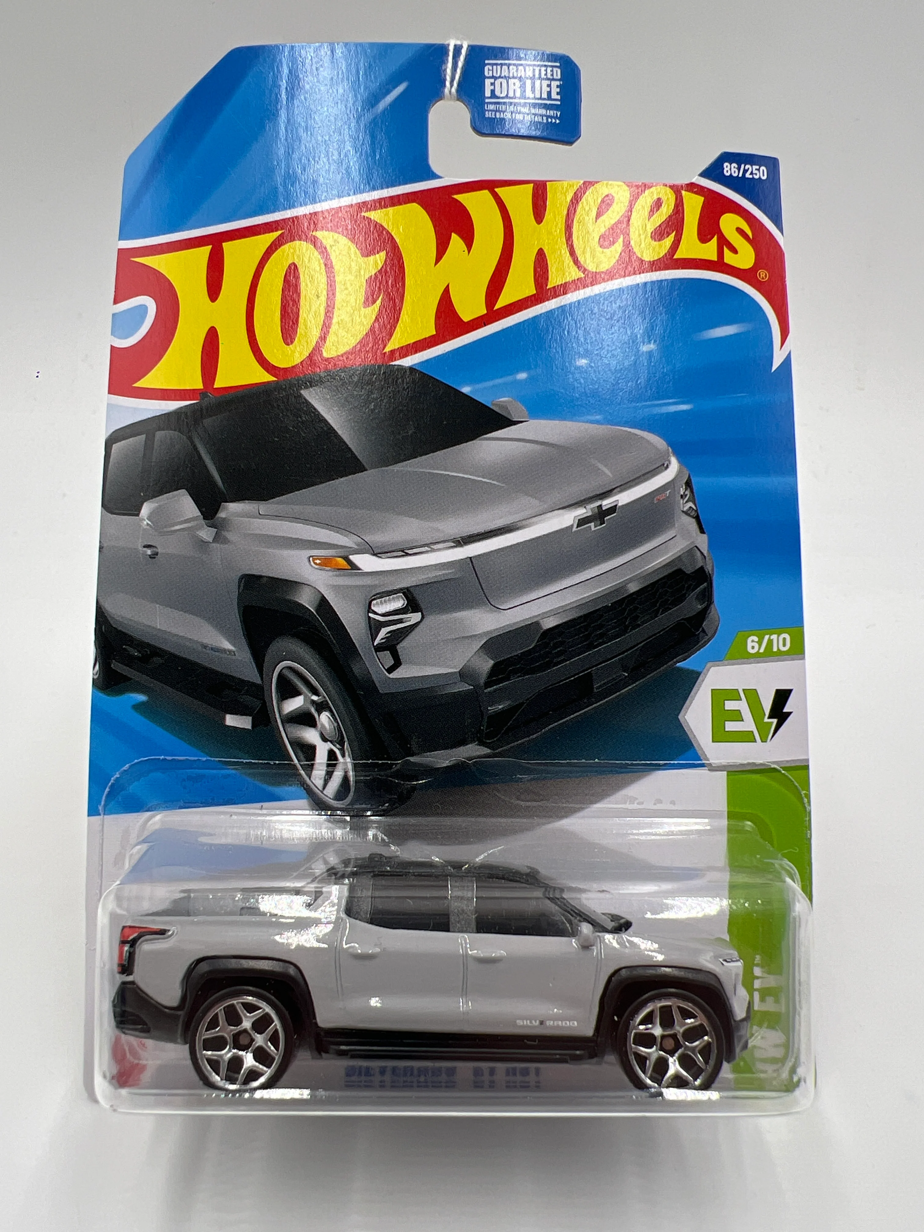 2025 Hot Wheels D Case #86 Silverado EV RST Gray 17A - Image 2