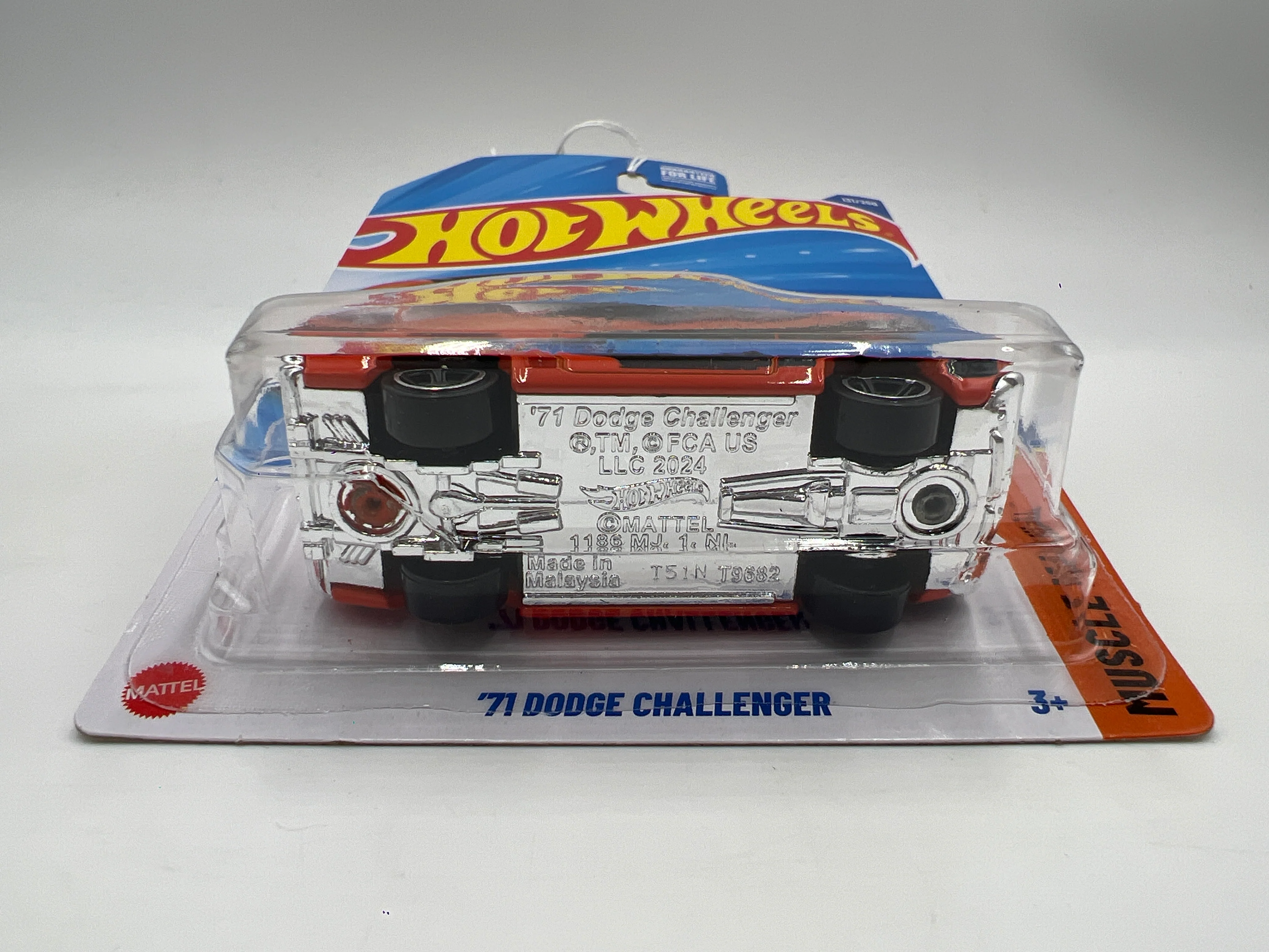 2025 Hot Wheels F Case Muscle Mania #131 71 Dodge Challenger Orange 42B - Image 5