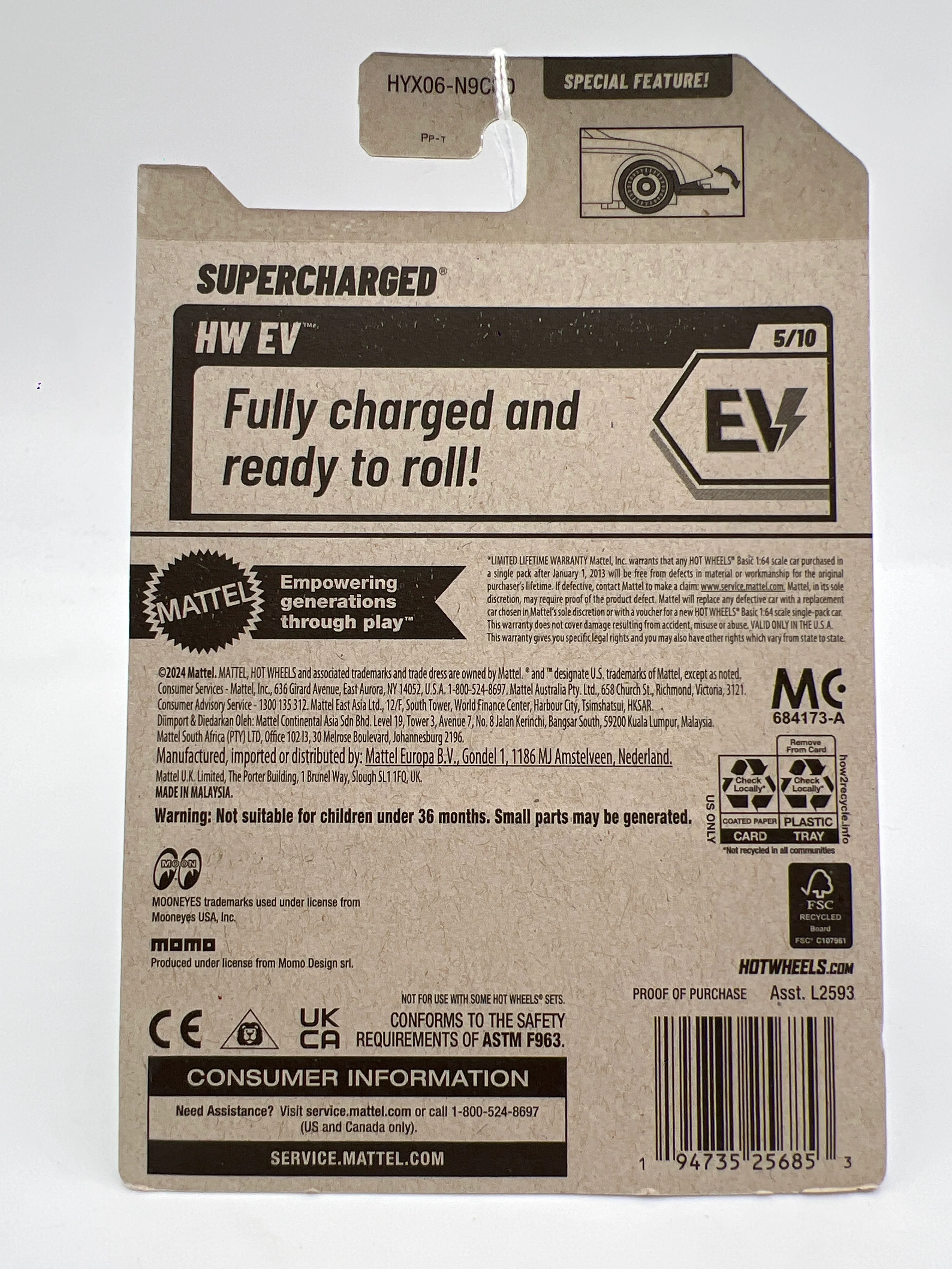 2025 Hot Wheels D Case #60 Supercharged Blue 115E - Image 7