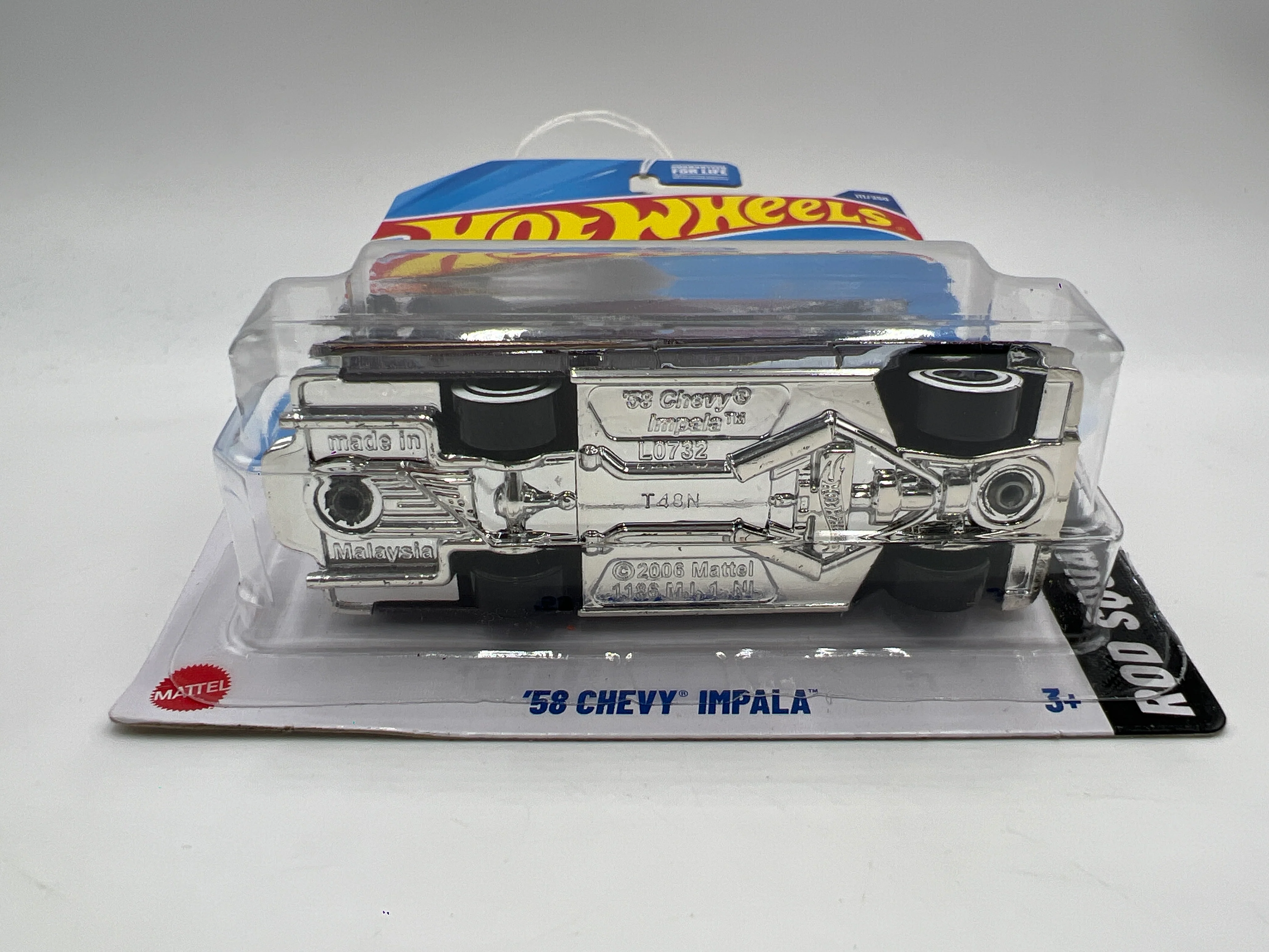 2025 Hot Wheels E Case Rod Squad #111 58 Chevy Impala Dark Purple 5C - Image 6