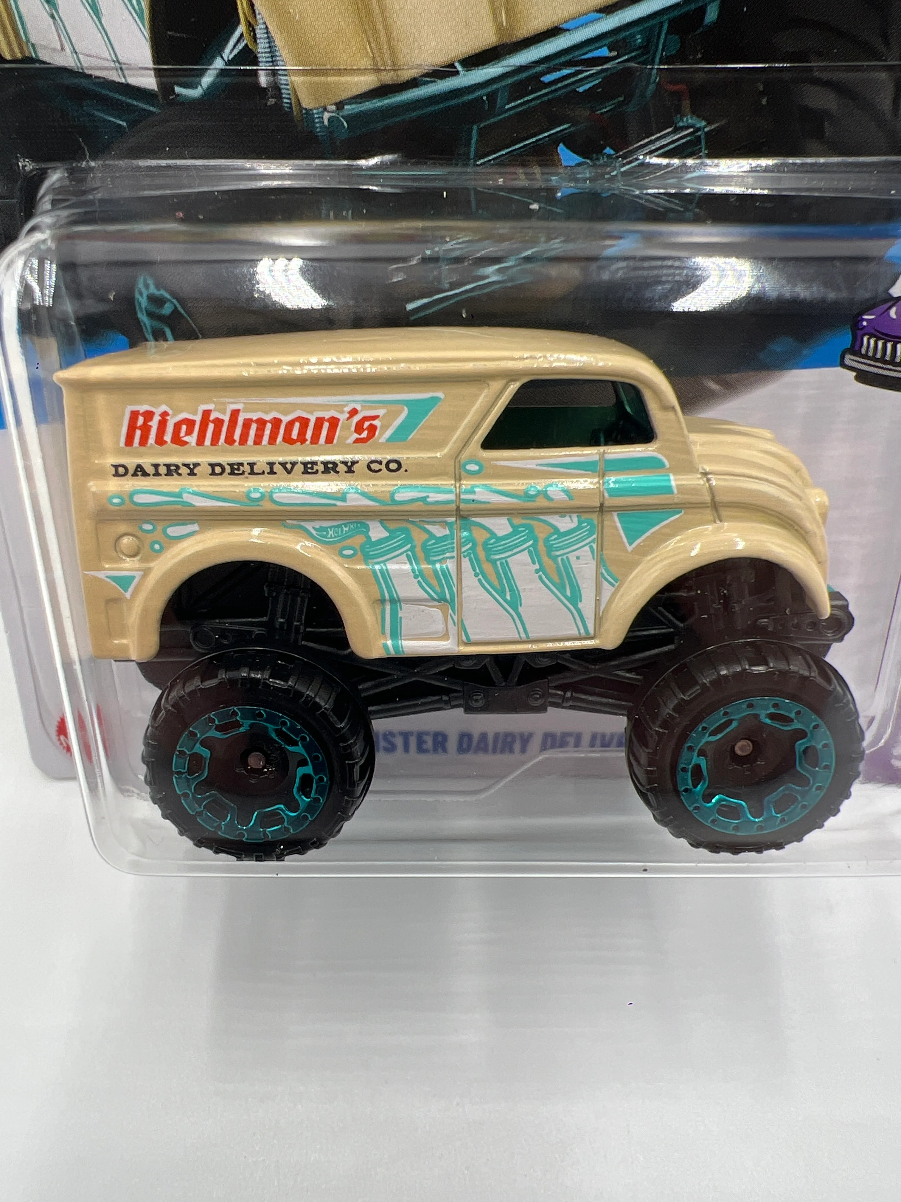 2025 Hot Wheels F Case HW Designed By #133 Monster Dairy Delivery Tan 113A - Image 3