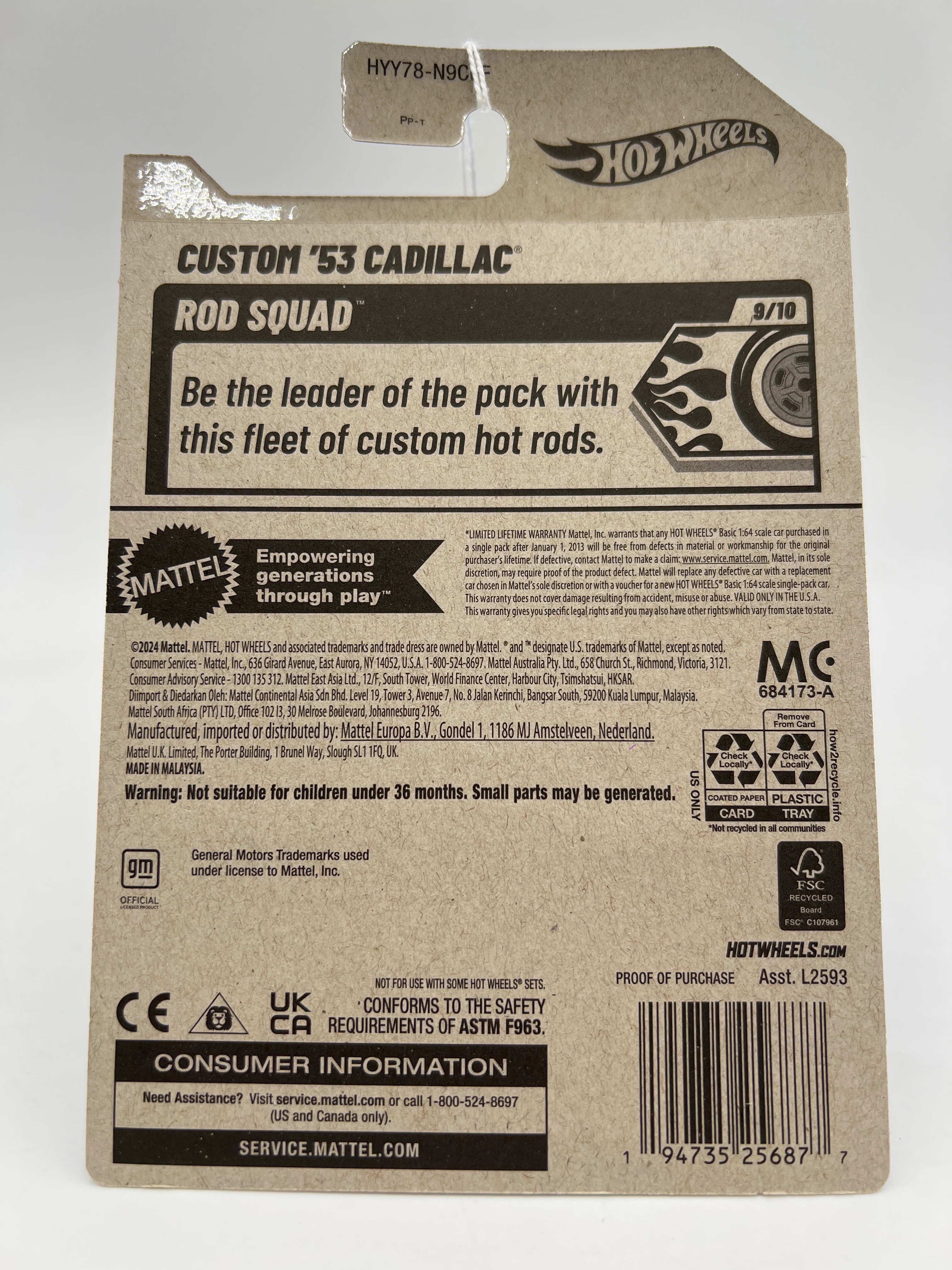 2025 Hot Wheels F Case Rod Squad #139 Custom 53 Cadillac Blue 57F - Image 7