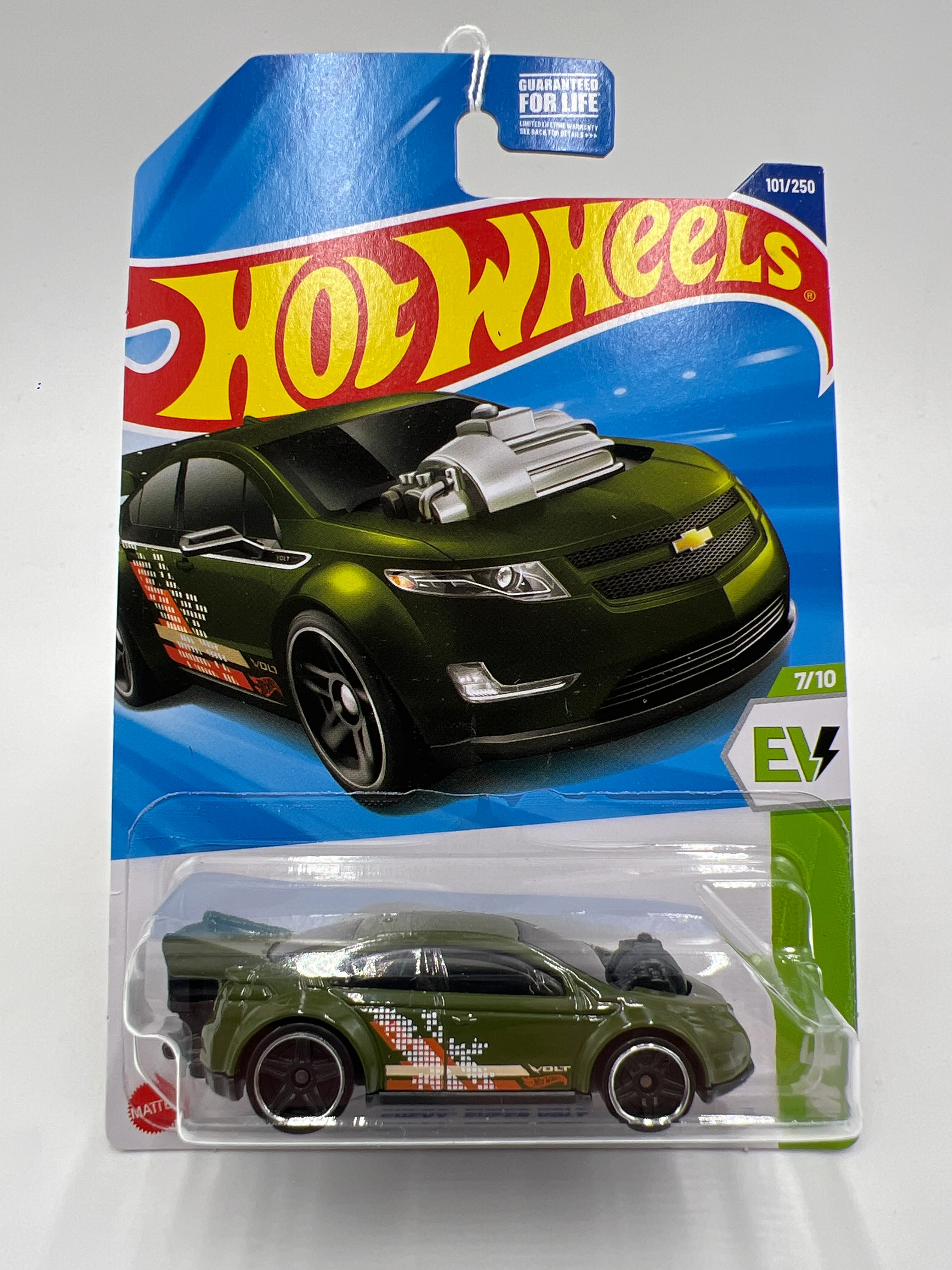 2025 Hot Wheels F Case HW EV #101 Chevy Super Volt Green 112H - Image 2