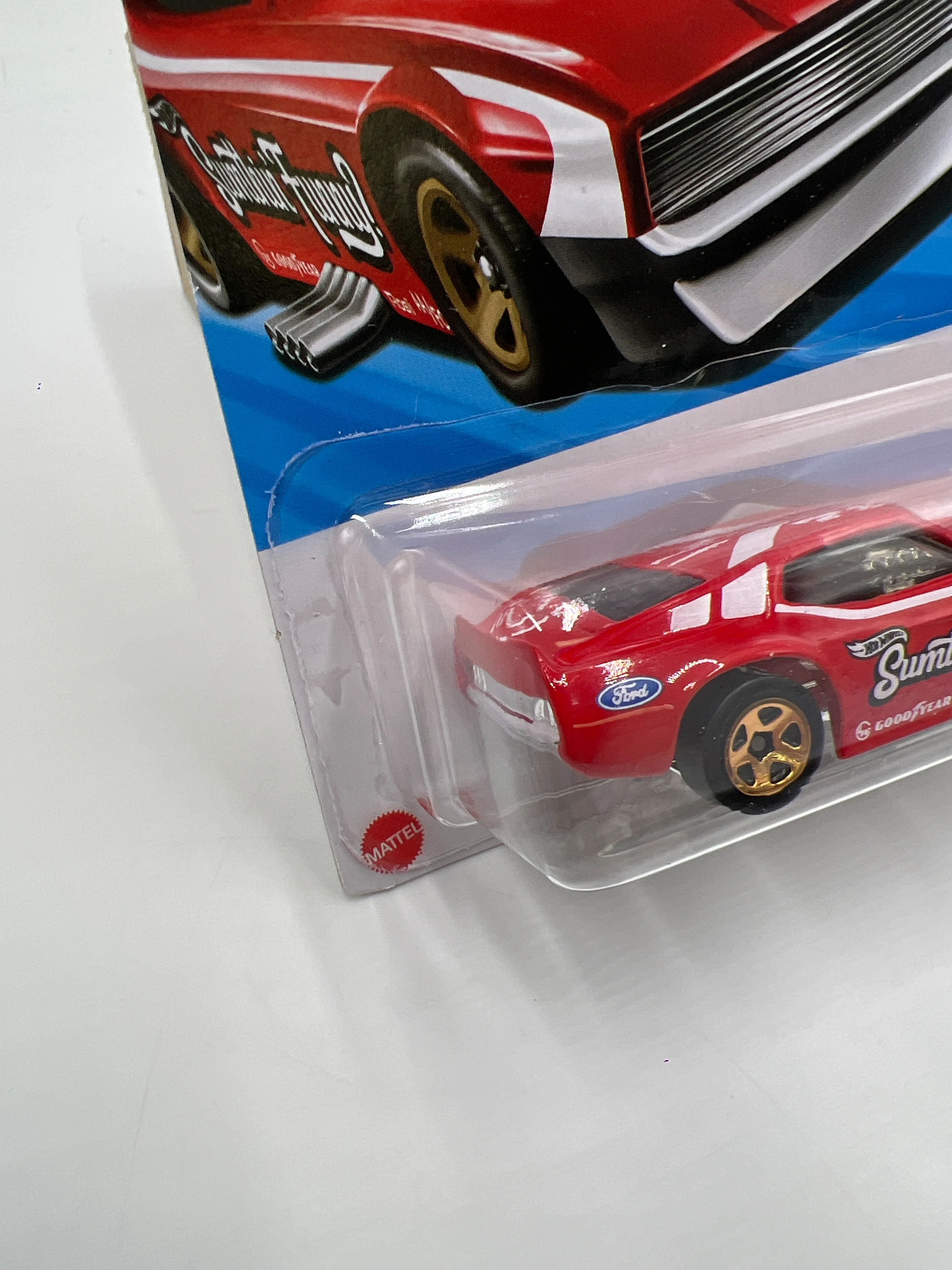 2025 Hot Wheels J Case Mustang 60th #175 71 Mustang Funny Car Red 21D - Image 4