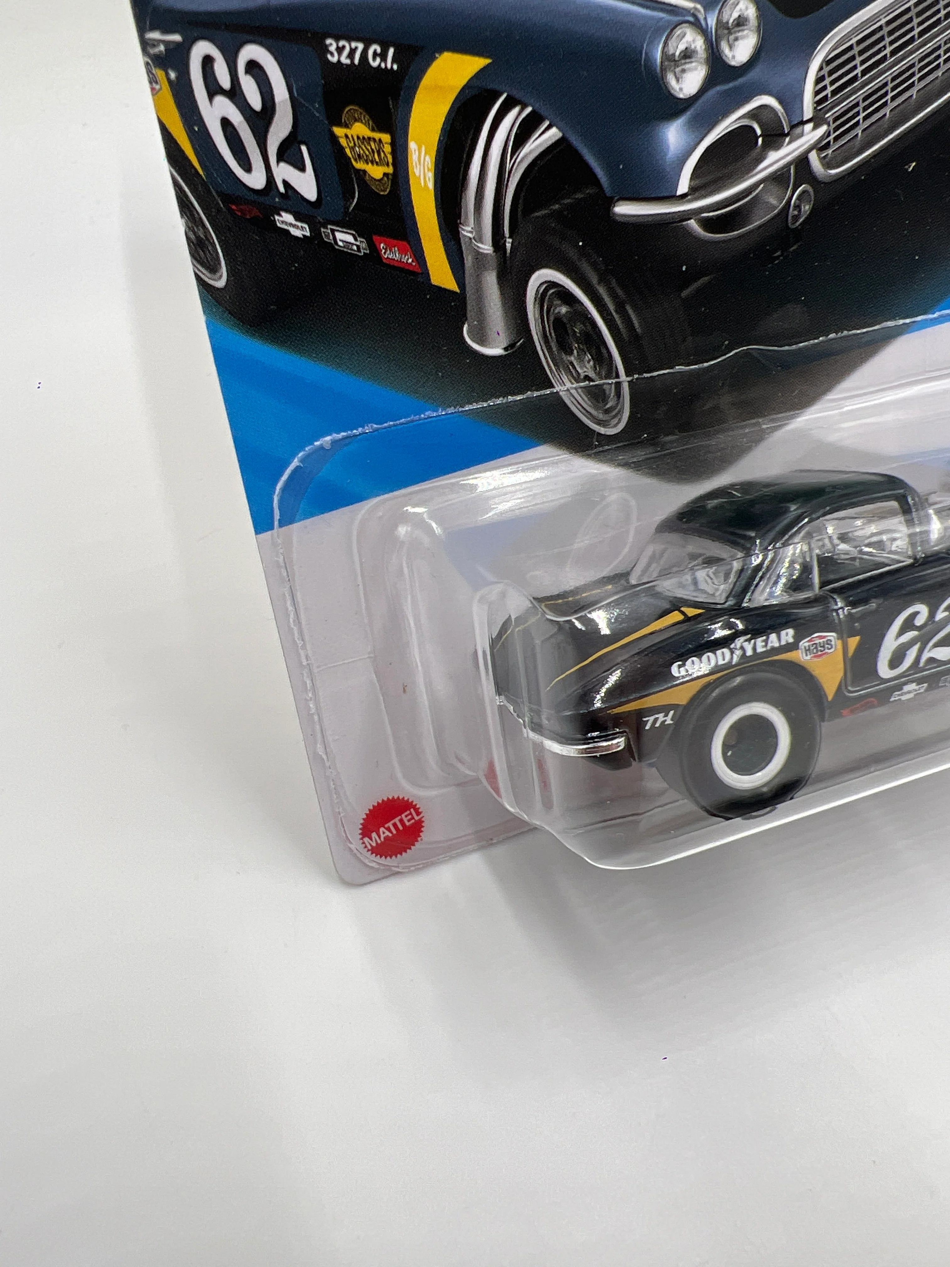 2025 Hot Wheels J Case Super Treasure Hunt #182 62 Corvette Gasser W/Protector - Image 4