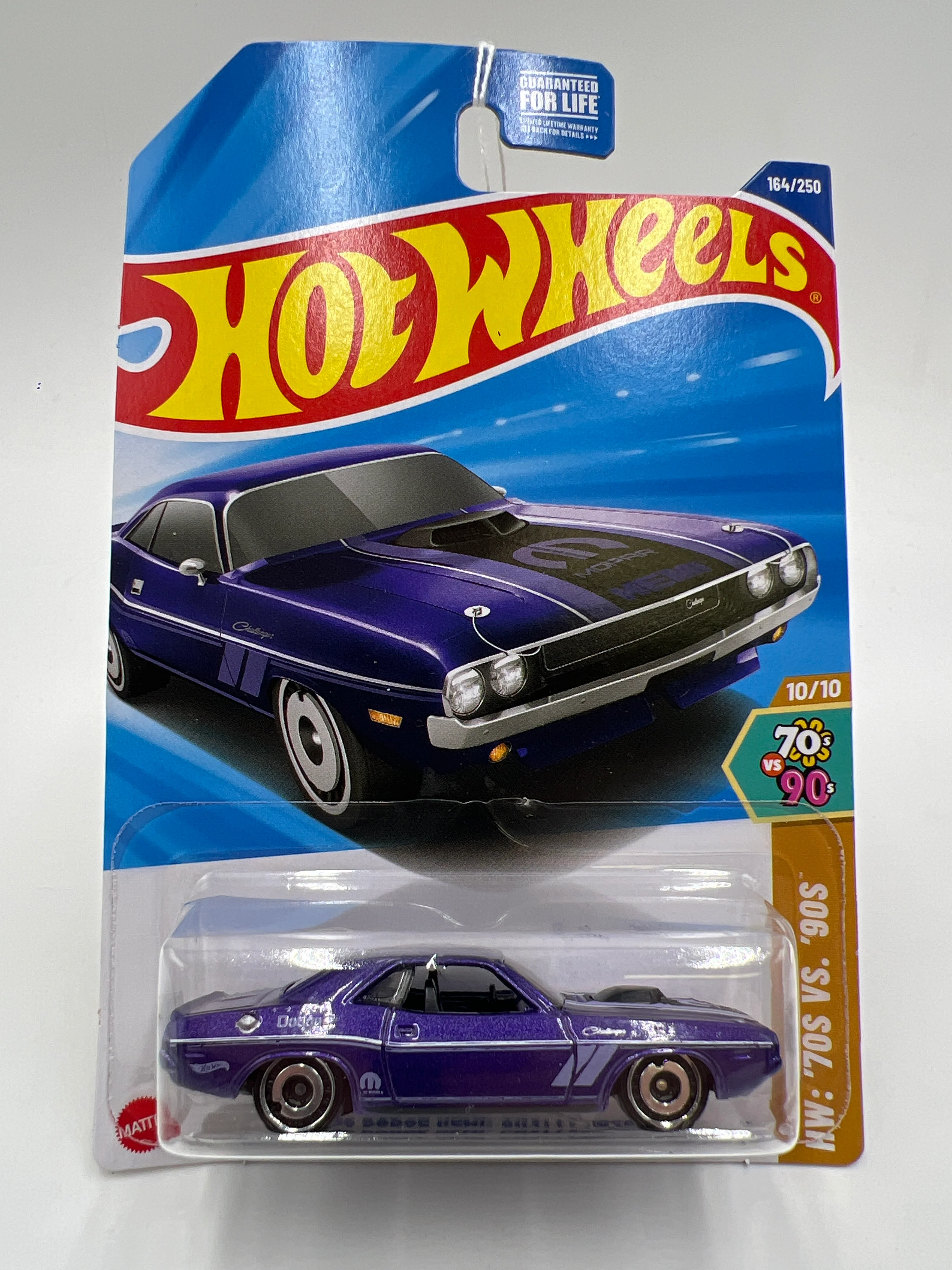 2025 Hot Wheels J Case HW 70s Vs 90s #164 70 Dodge Hemi Challenger Purple 44D - Image 2