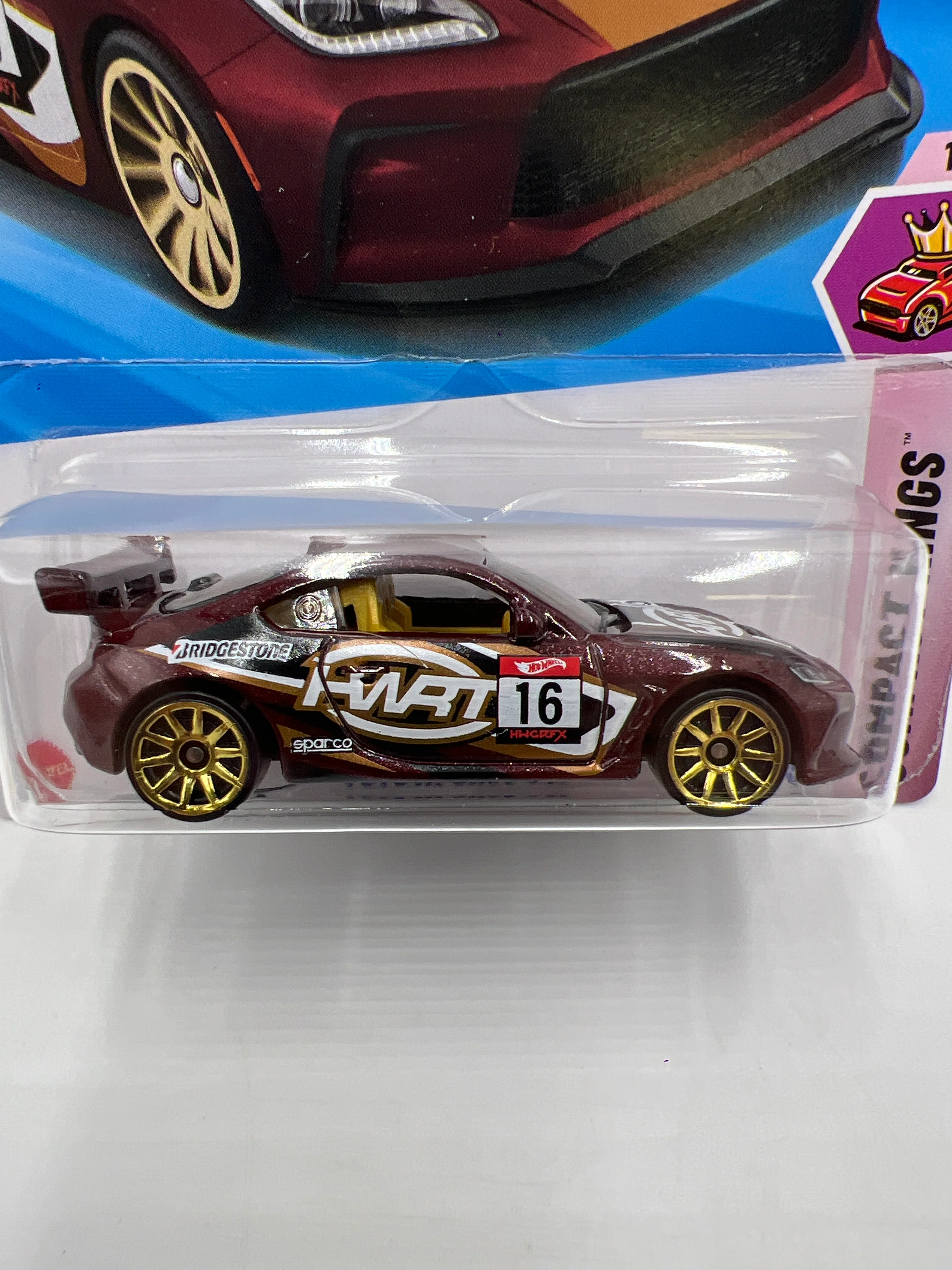2025 Hot Wheels J Case Compact Kings #79 Toyota GR86 Cup Brown 94C - Image 3