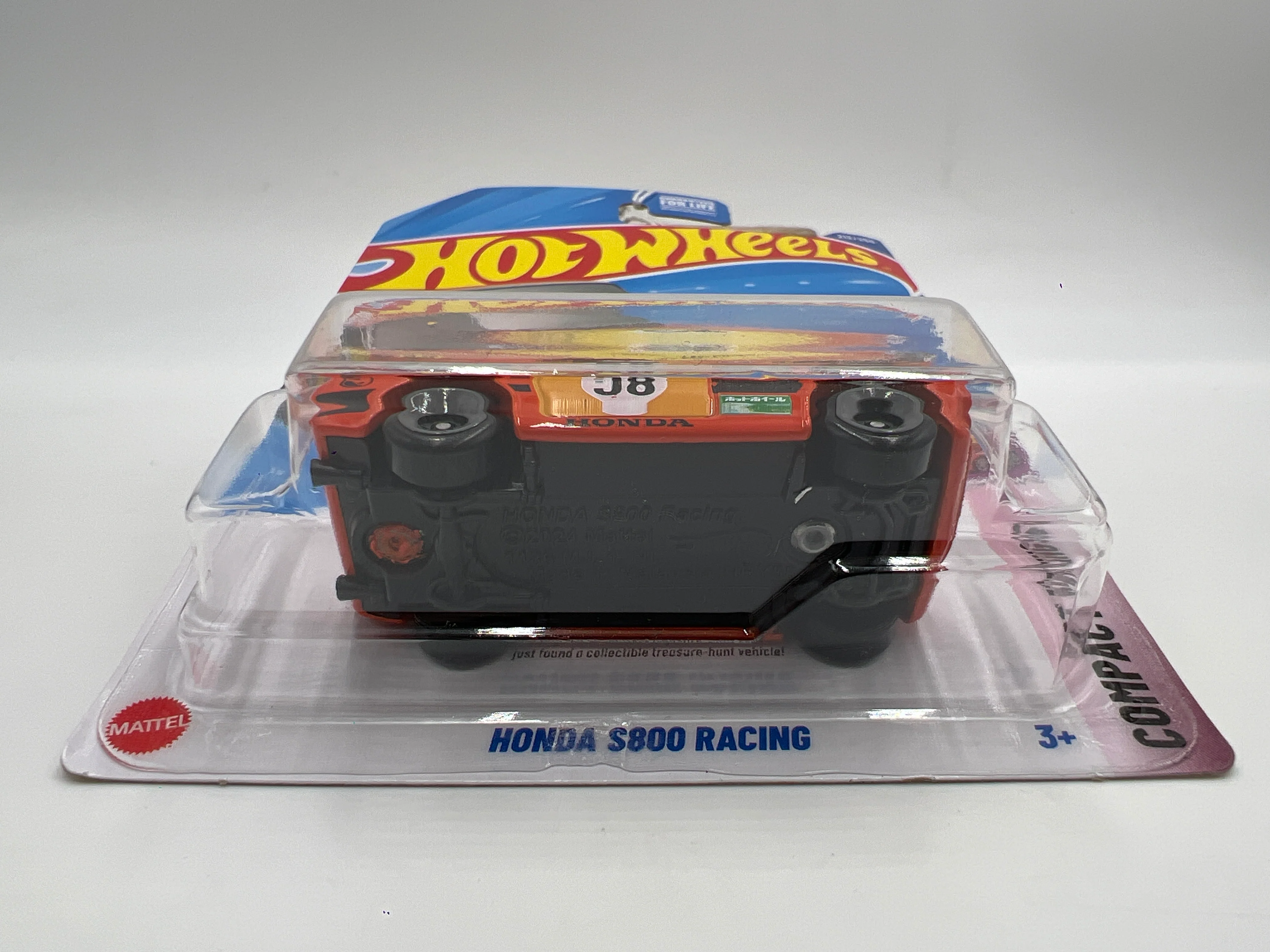 2025 Hot Wheels L Case Treasure Hunt Compact Kings #212 Honda S800 Racing Orange 276C - Image 5