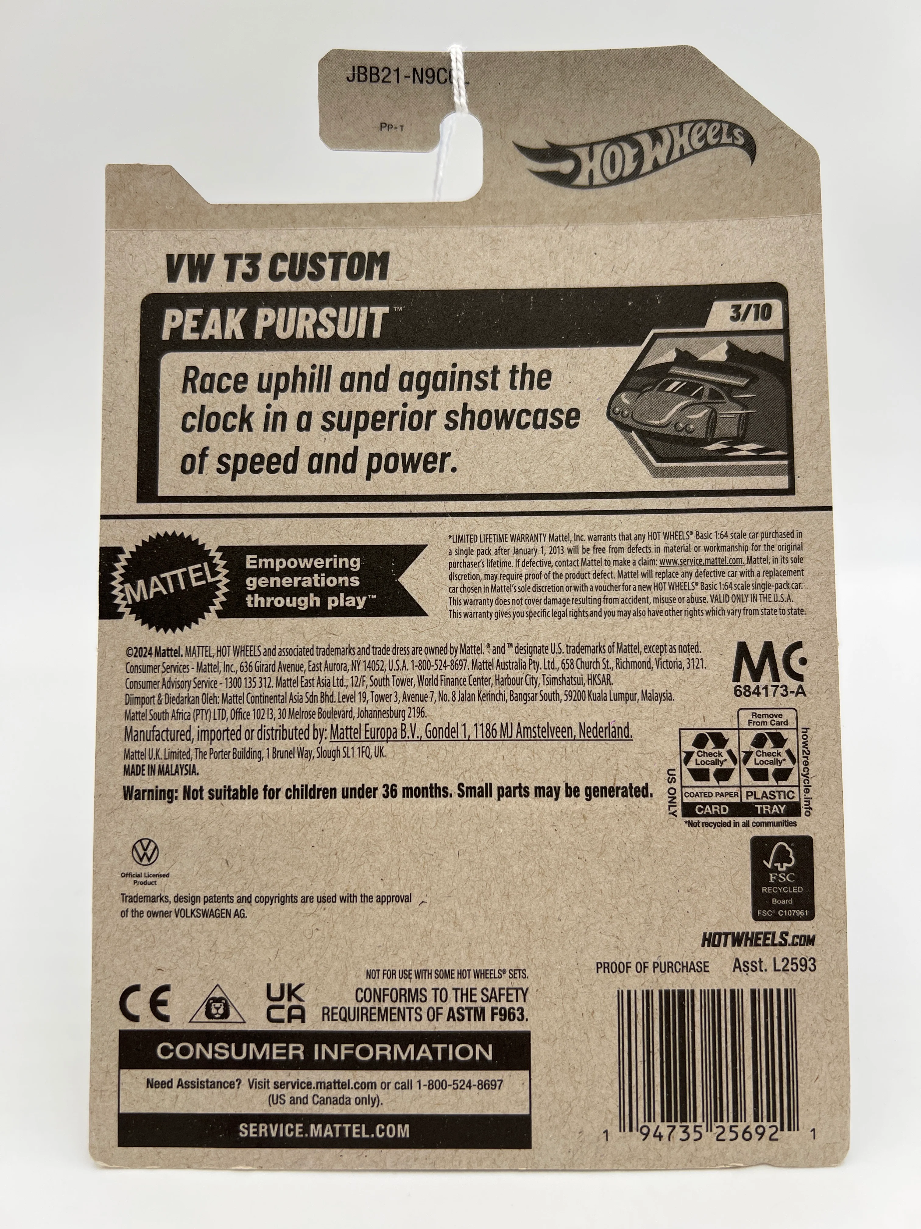 2025 Hot Wheels L Case Peak Pursuit #200 VW T3 Custom 96G - Image 6