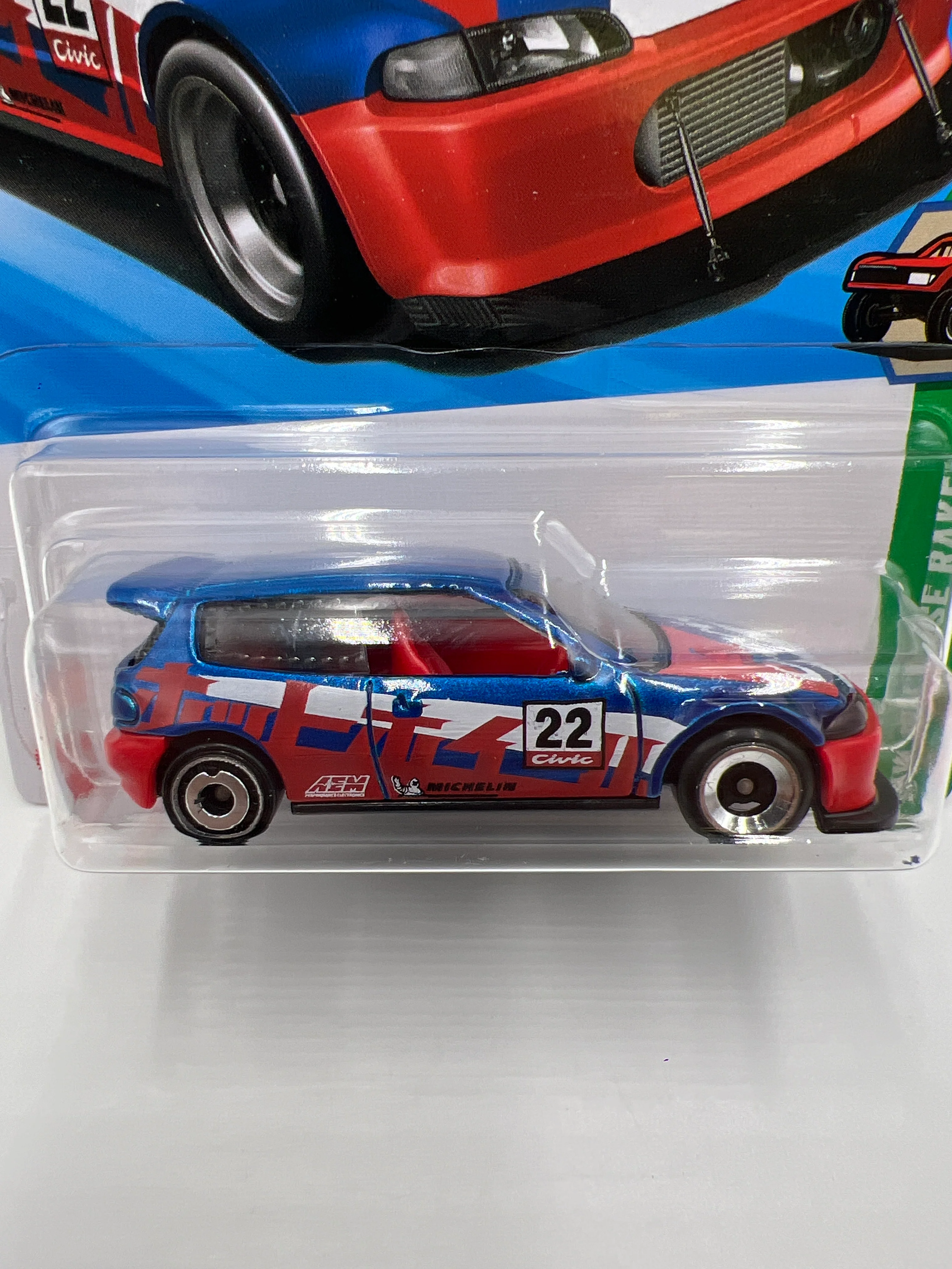 2025 Hot Wheels L Case Reverse Rake #201 Honda Civic Custom 77C - Image 2