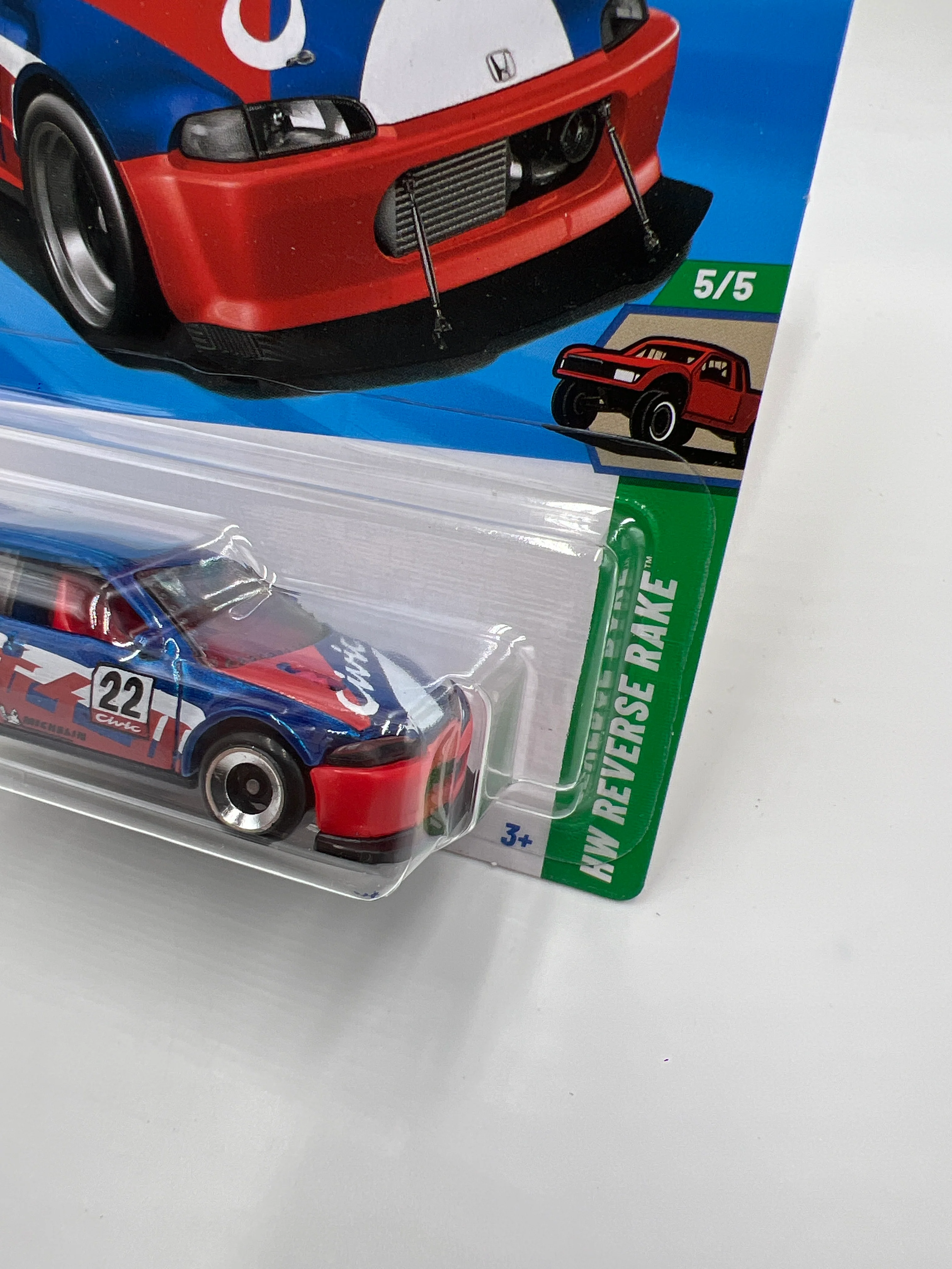 2025 Hot Wheels L Case Reverse Rake #201 Honda Civic Custom 77C - Image 3