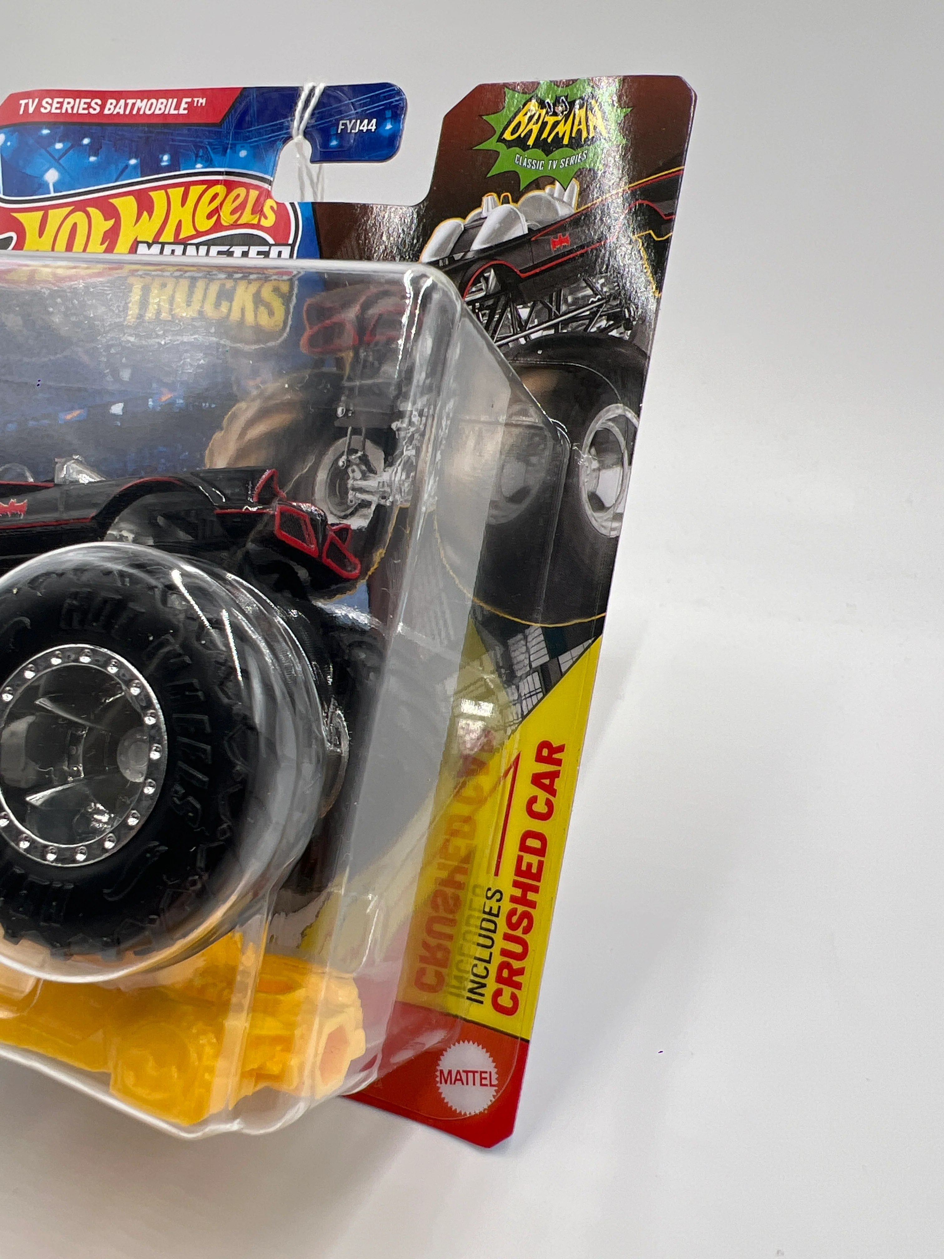 2025 Hot Wheels Monster Trucks Batman TV Series Batmobile Black 134E - Image 4