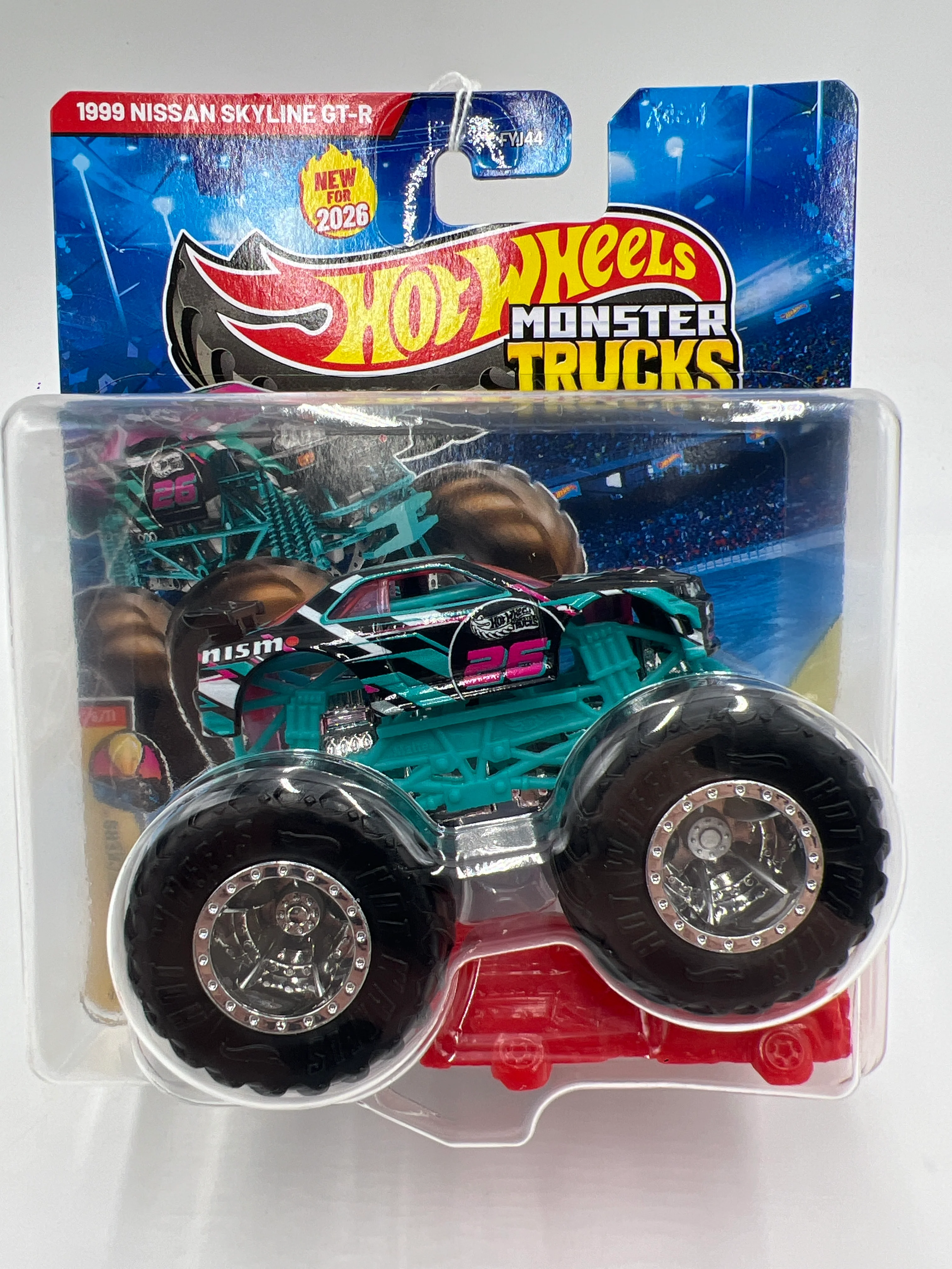 2026 Hot Wheels Monster Trucks Freestyle Wreckers #6 1999 Nissan Skyline GT-R 126B
