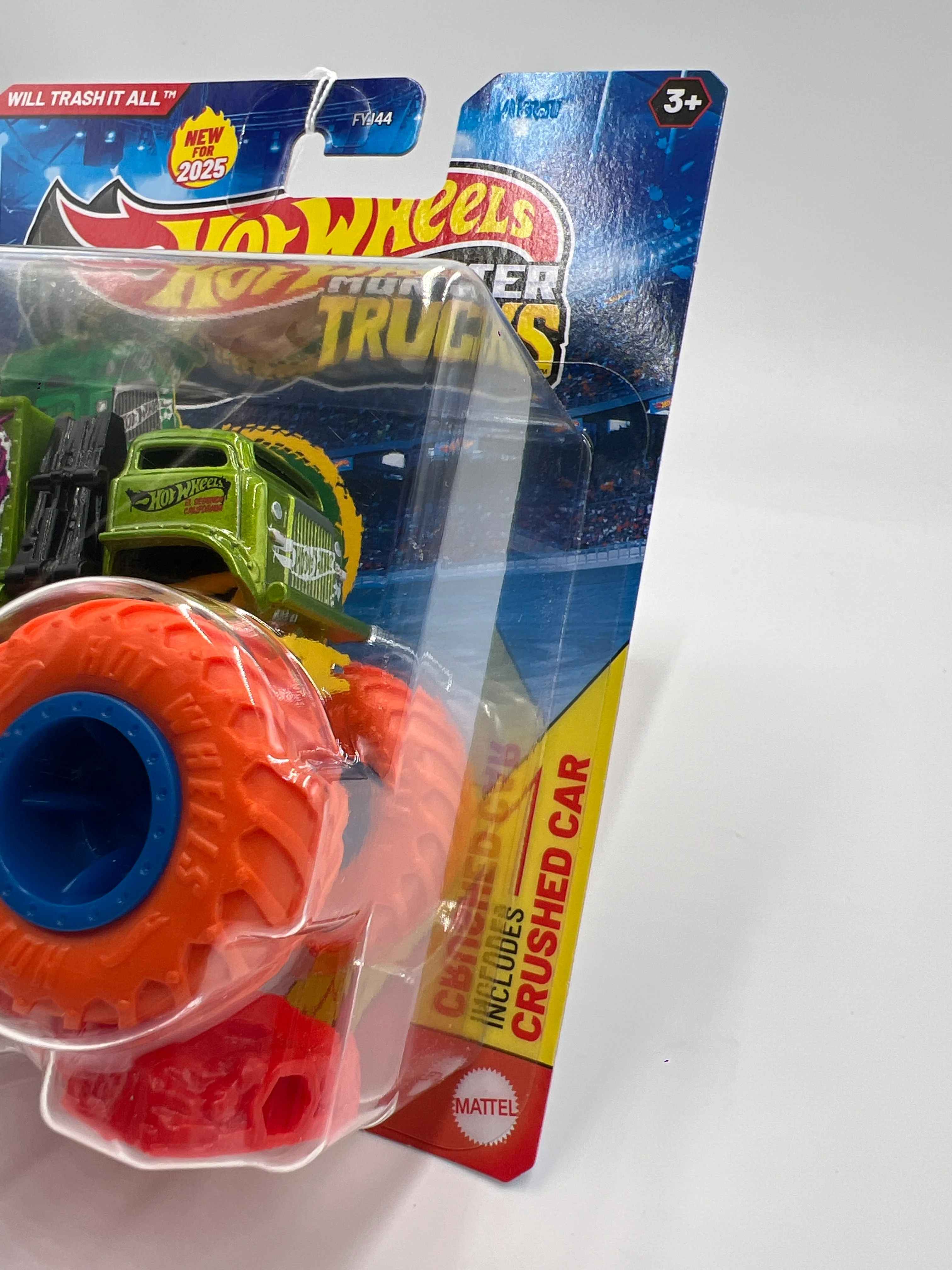 2025 Hot Wheels Monster Trucks Freestyle Wreckers #1 Will Trash It All Green 128E - Image 4
