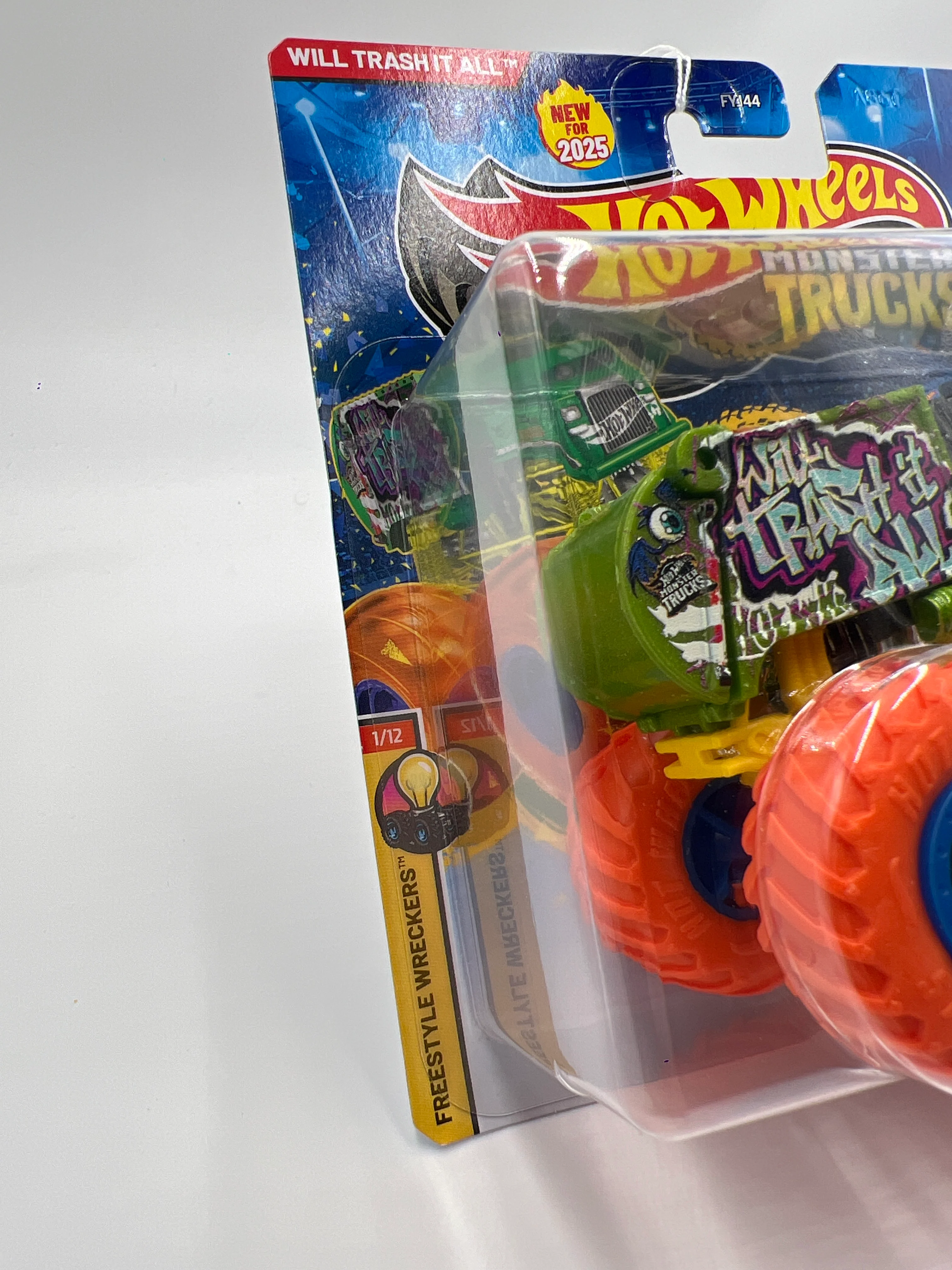 2025 Hot Wheels Monster Trucks Freestyle Wreckers #1 Will Trash It All Green 128E - Image 5