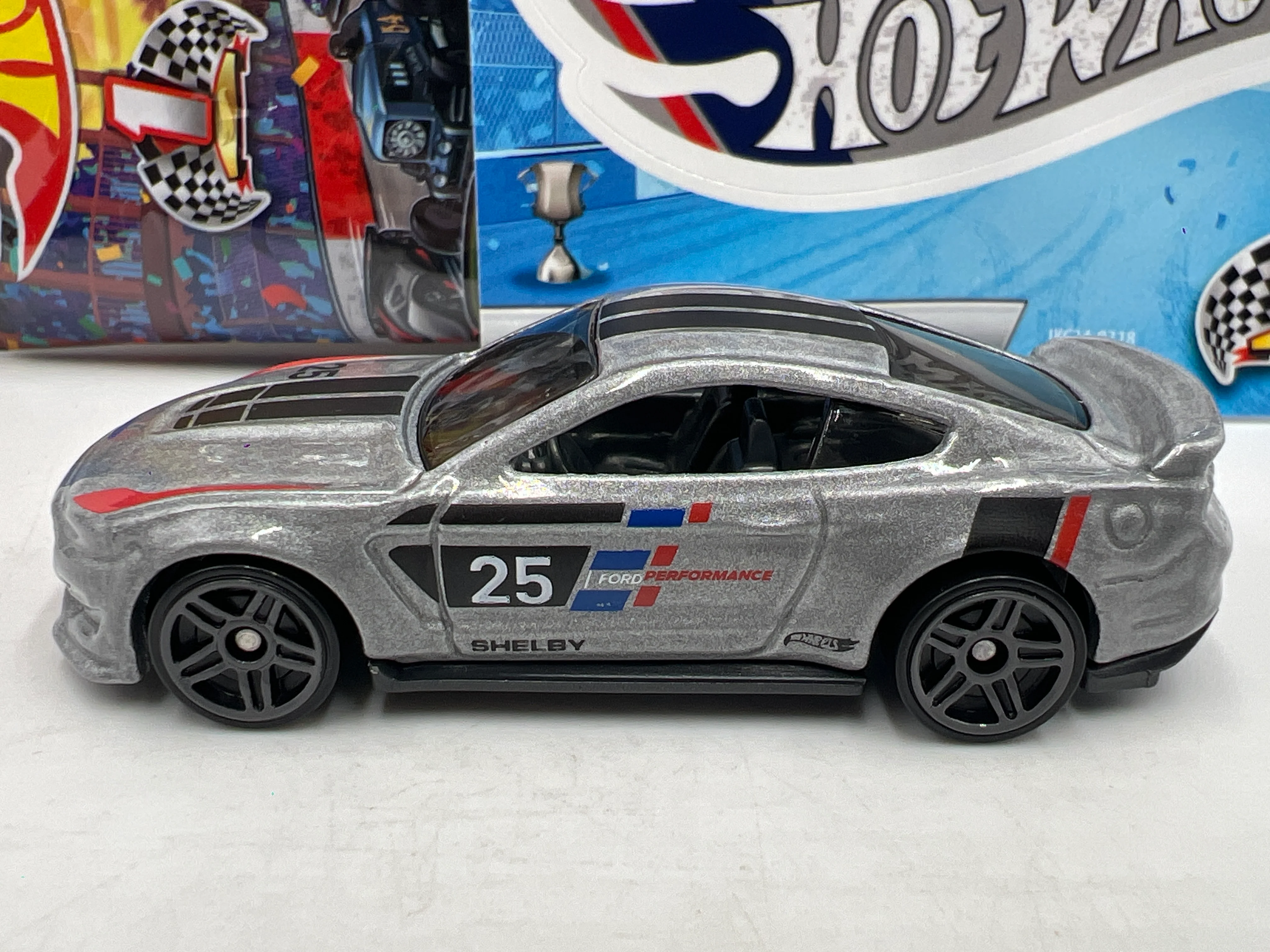 2026 Hot Wheels Mystery Models Series 1 #3 CHASE Ford Shelby GT350R Silver - Image 5