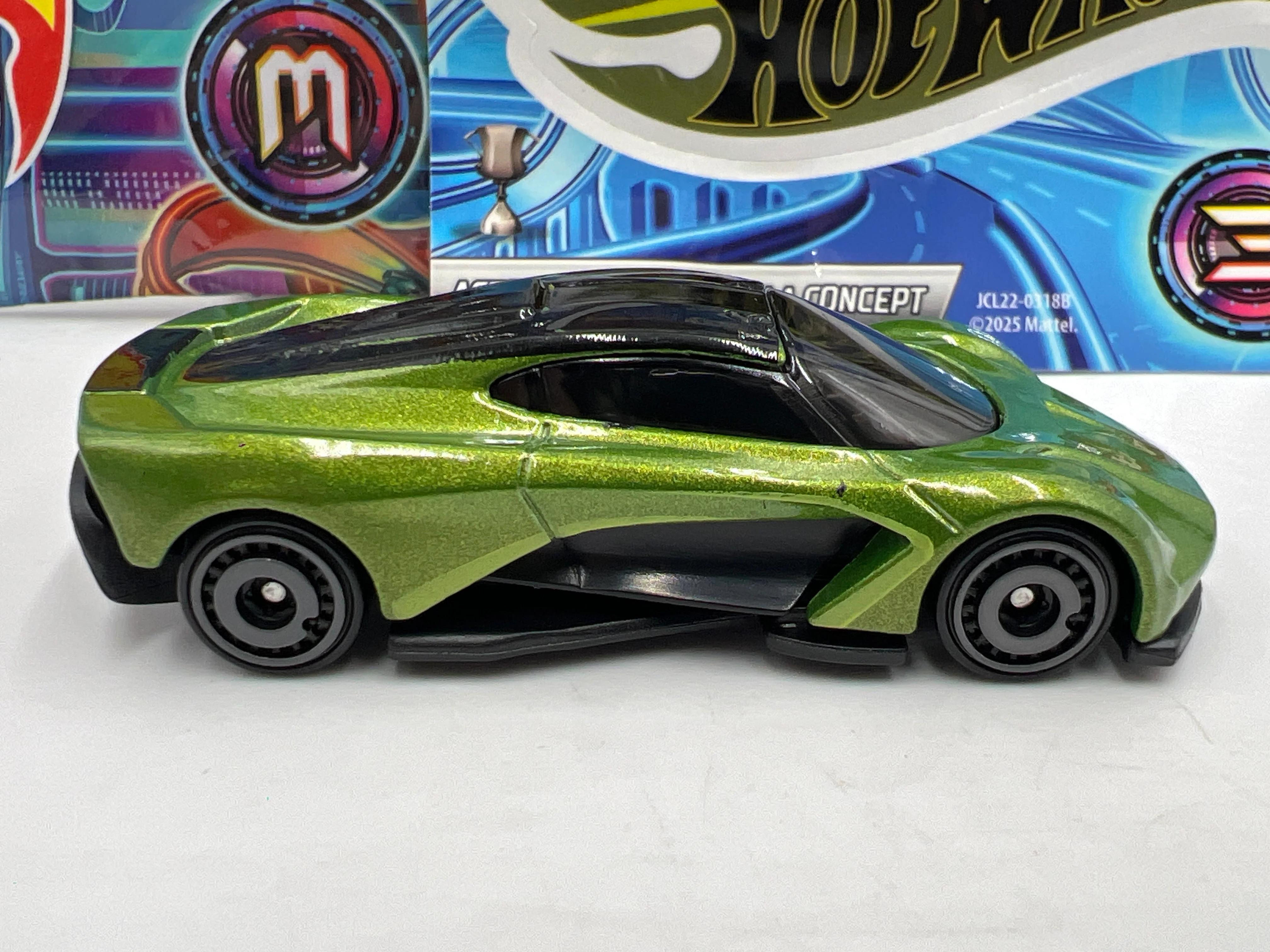 2025 Hot Wheels Mystery Models Series 3 #2 CHASE Aston Martin Valhalla Green - Image 4