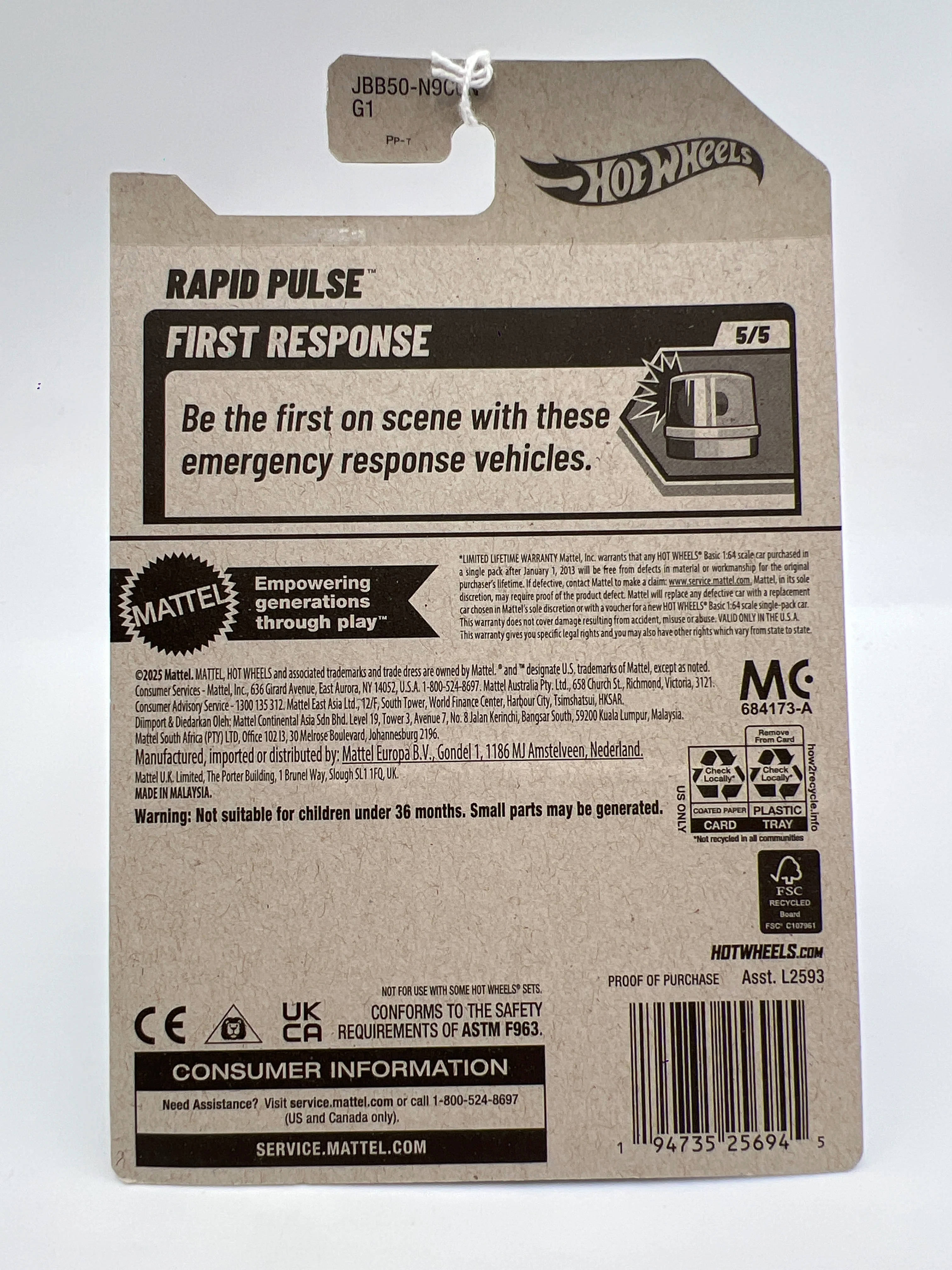 2025 Hot Wheels N Case Rapid Response #137 Rapid Pulse Blue - Image 6