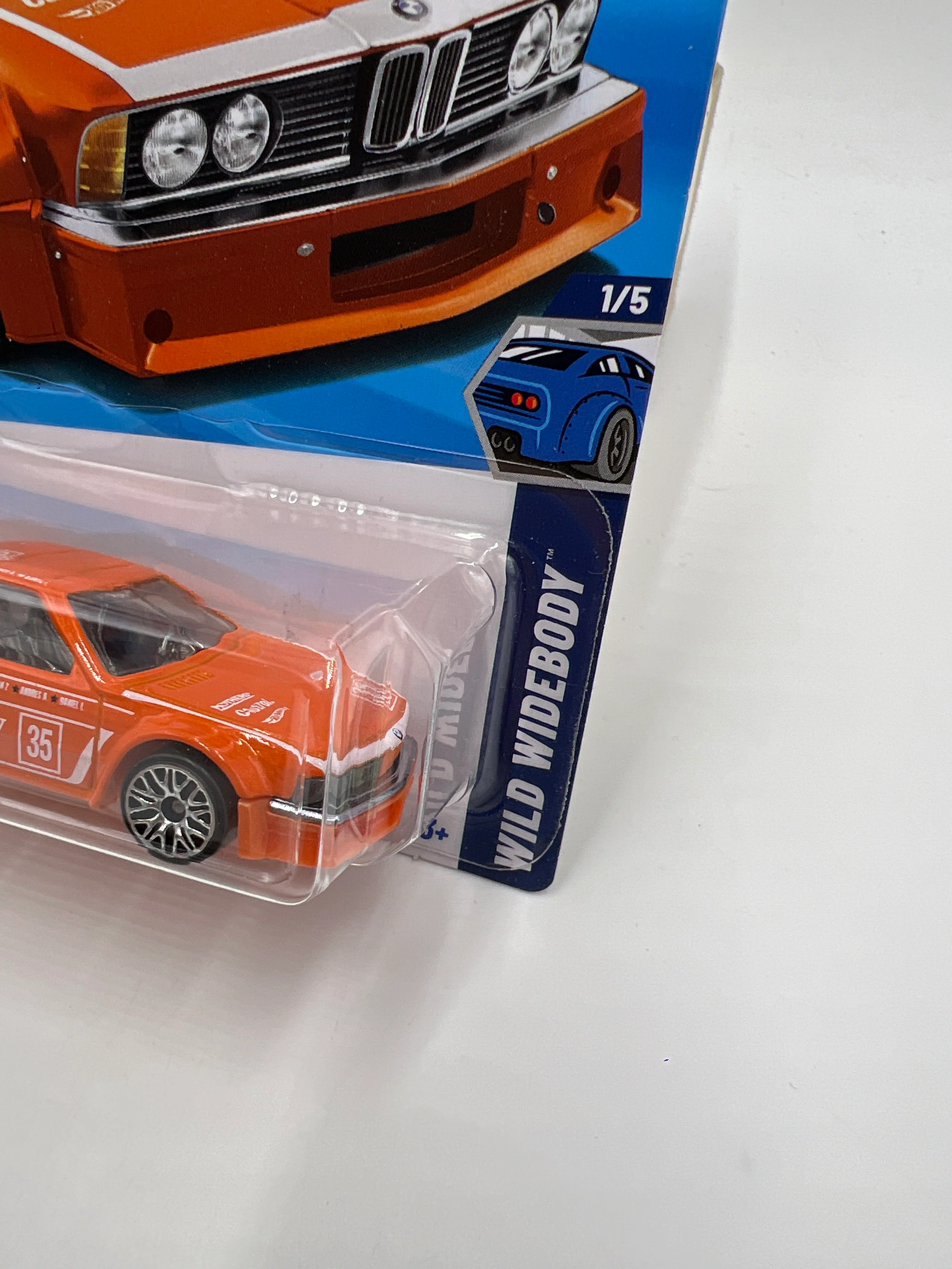 2025 Hot Wheels P Case Wild Widebody #185 BMW 635 CSi Orange 107D - Image 3