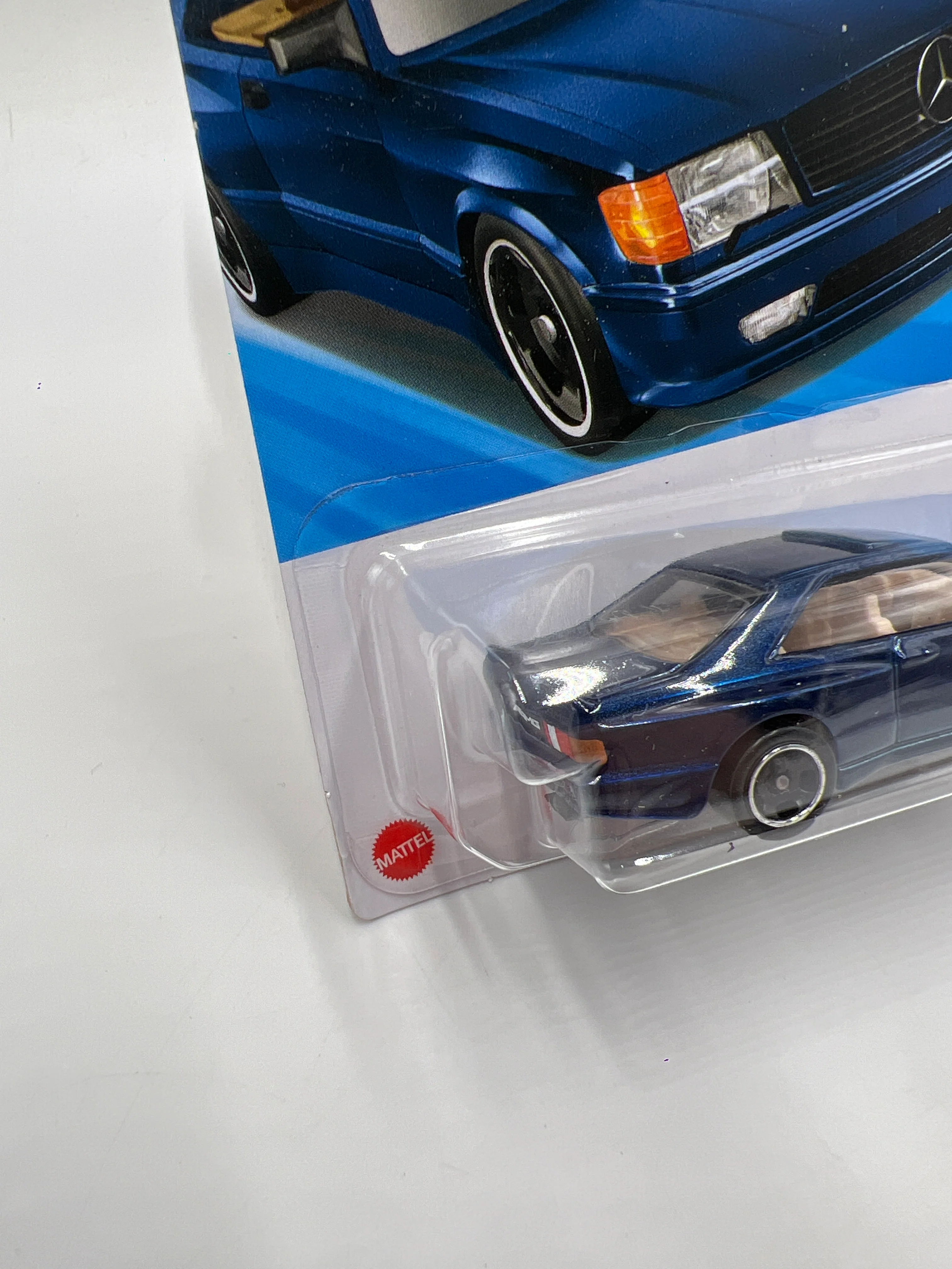 2025 Hot Wheels P Case Wild Widebody #186 89 Mercedes-Benz 560 SEC AMG Dark Blue 90C - Image 4