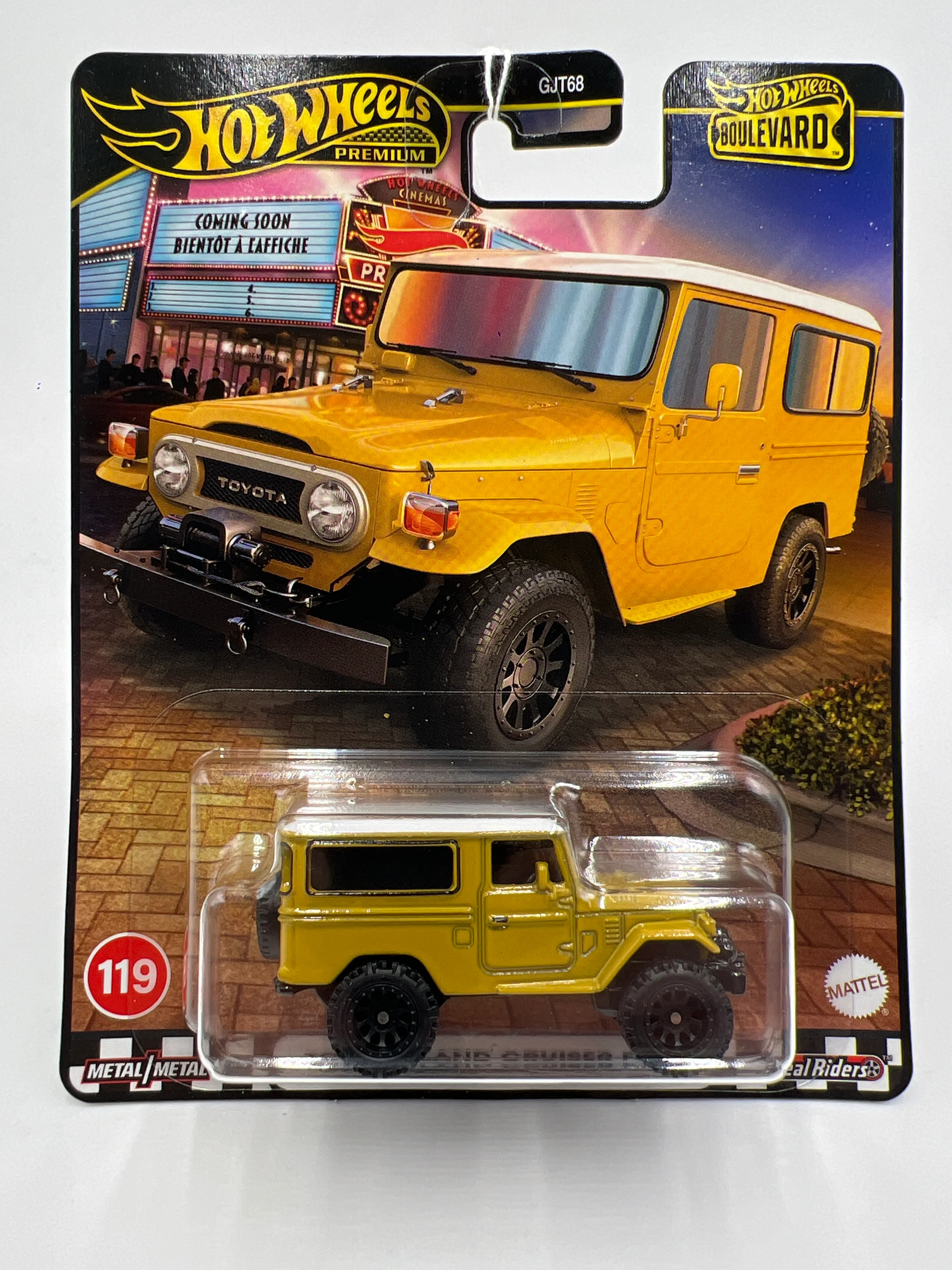 2025 Hot Wheels Premium Boulevard #119 Toyota Land Cruiser FJ43 Yellow 264H - Image 2