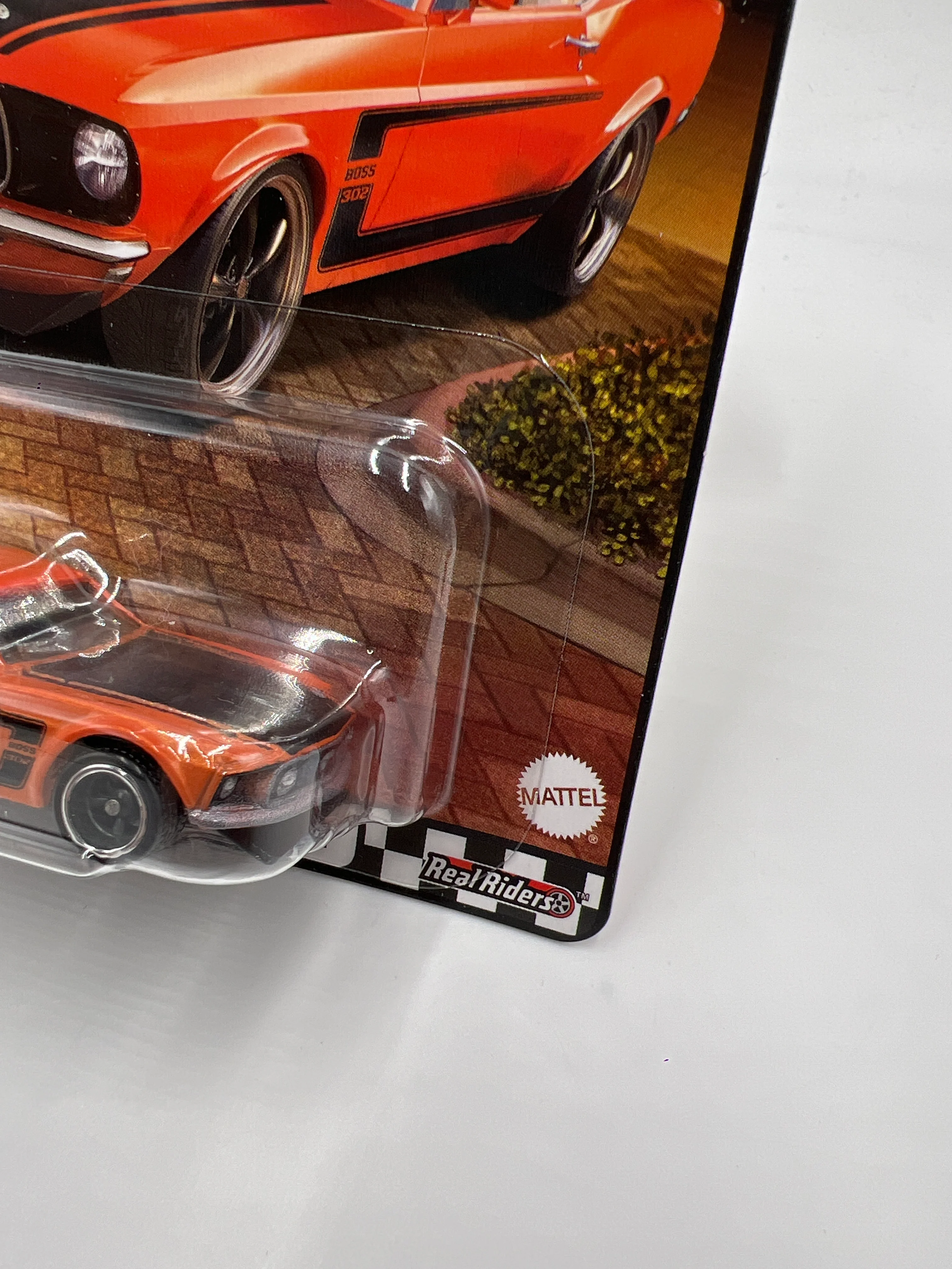 2025 Hot Wheels Premium Boulevard #123 69 Ford Mustang Boss 302 Orange 264E - Image 3