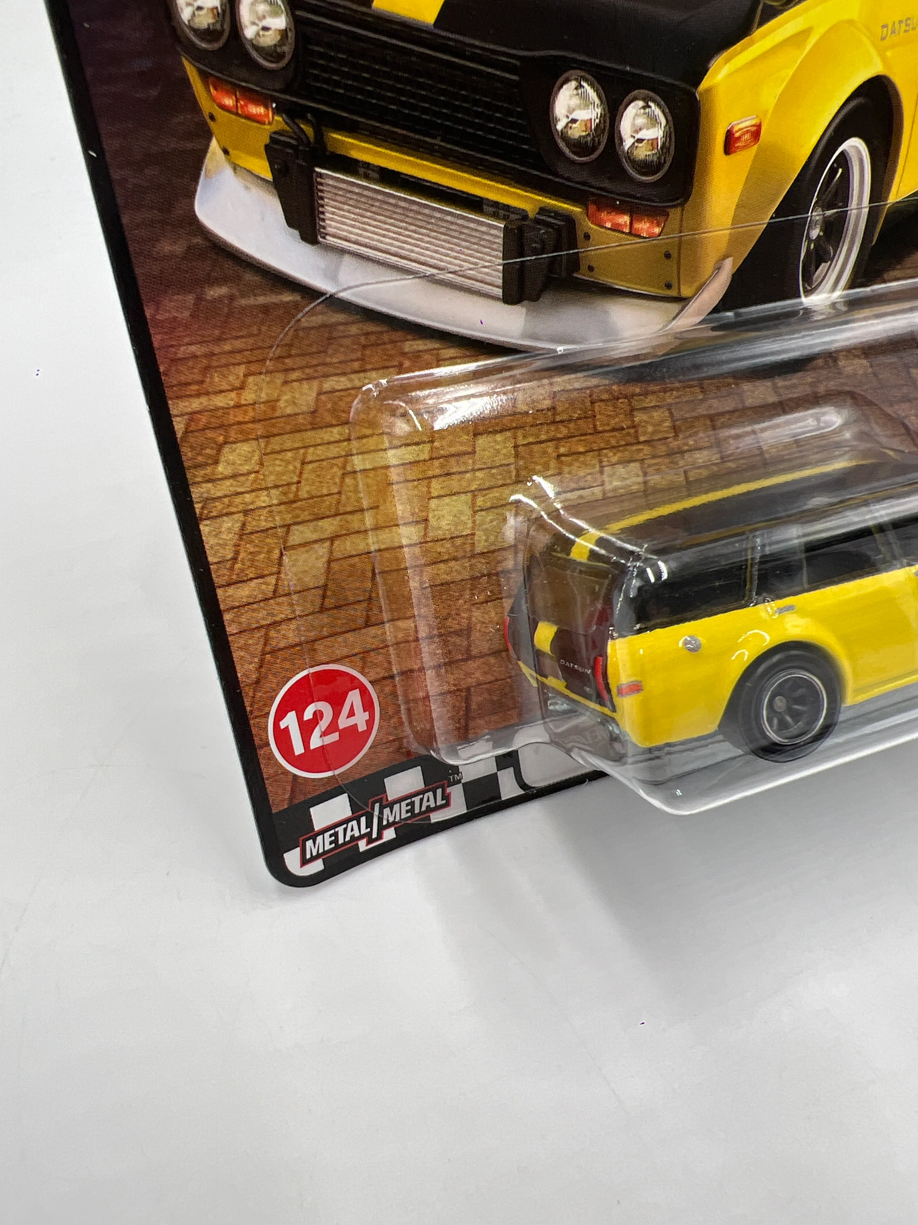 2025 Hot Wheels Premium Boulevard #124 Datsun 510 Wagon Black/Yellow 259C - Image 4