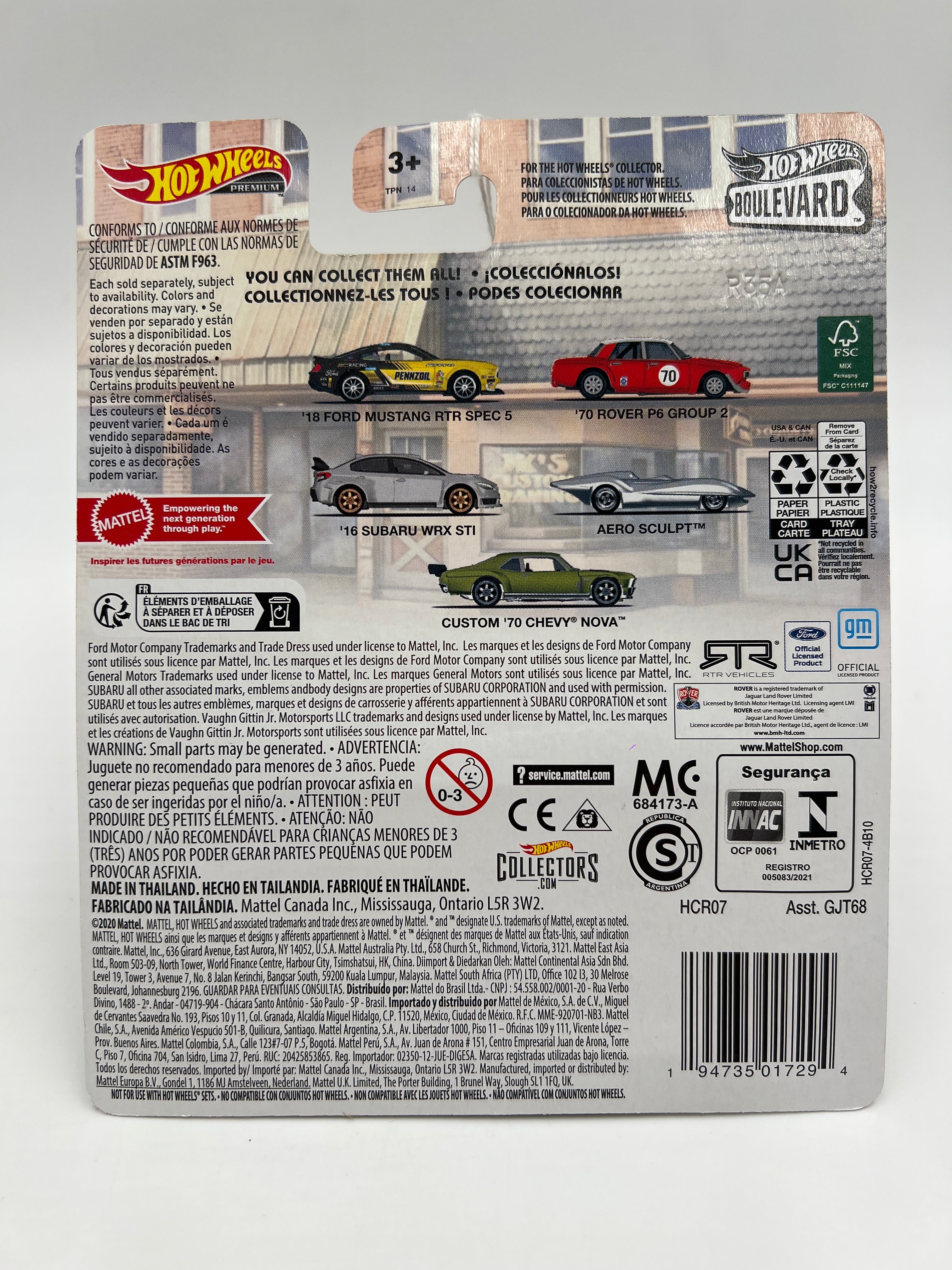 Hot Wheels Premium Boulevard #63 16 Subaru WRX STI Silver 262E - Image 6