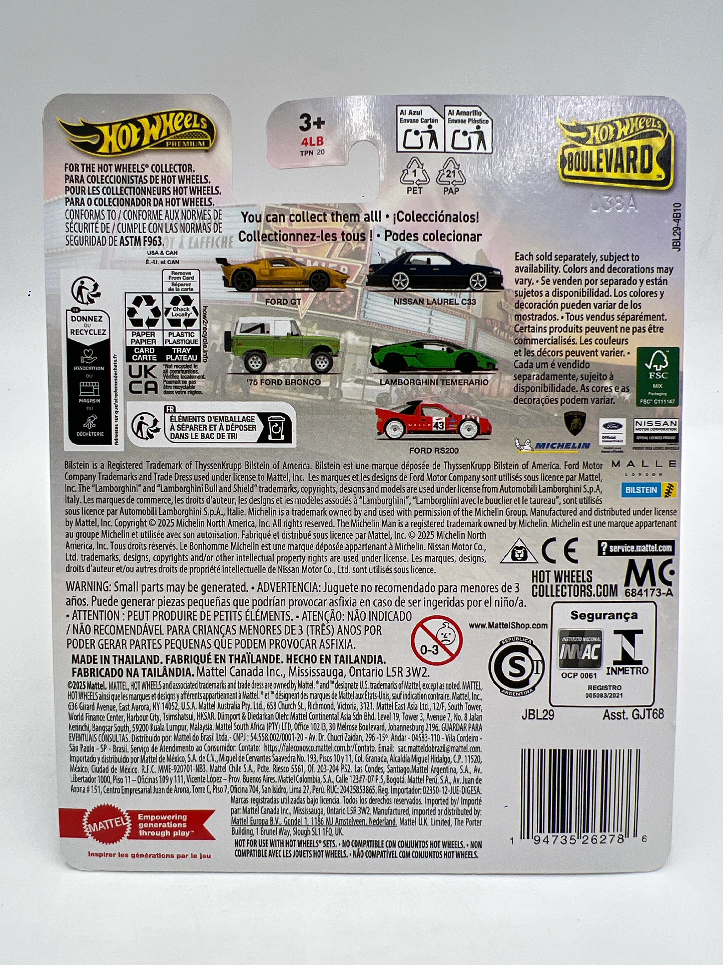 2025 Hot Wheels Premium Boulevard #140 Ford RS200 Red 261D - Image 6