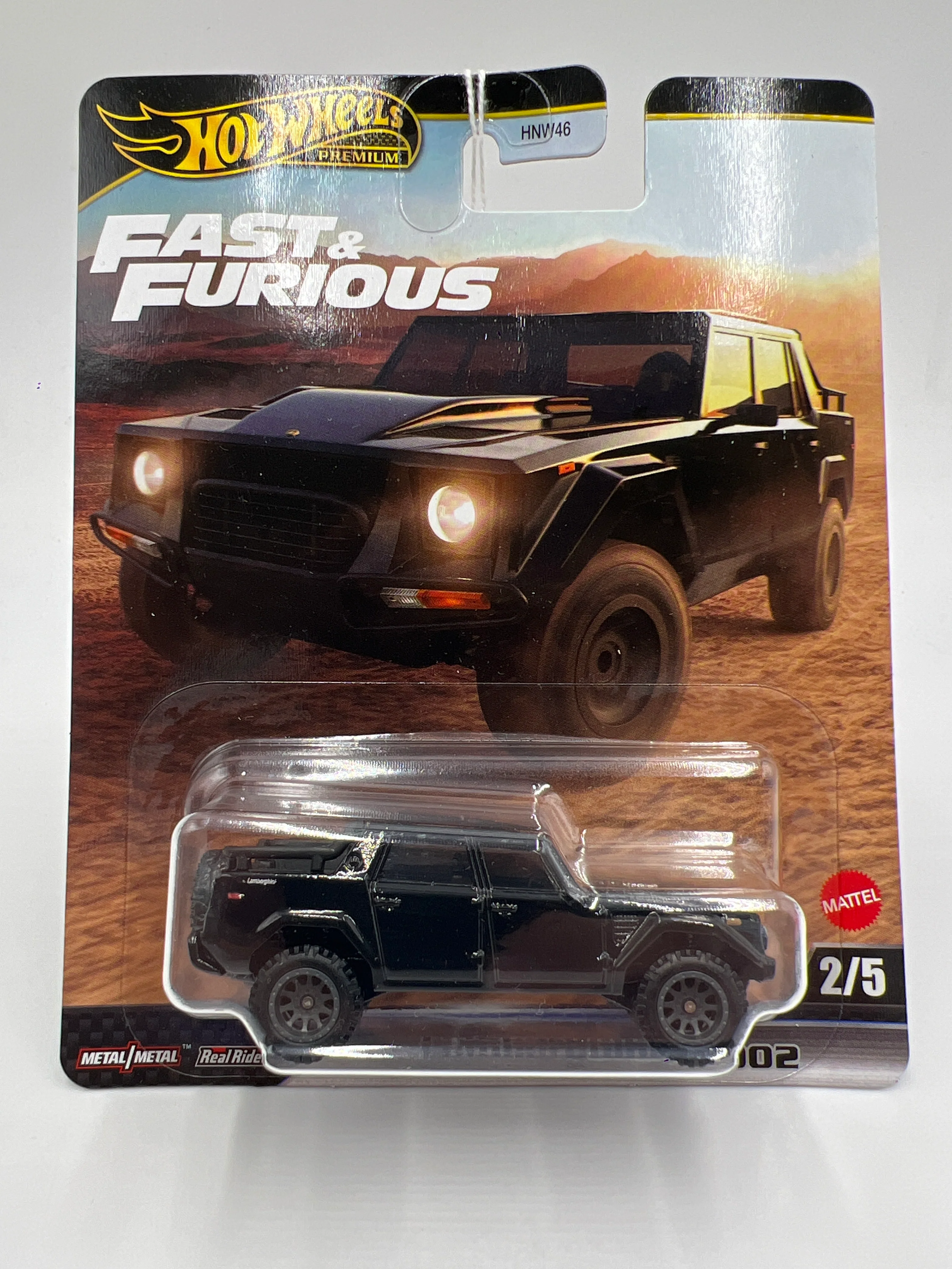 2025 Hot Wheels Premium Fast & Furious #2 Lamborghini LM002 Black 247B