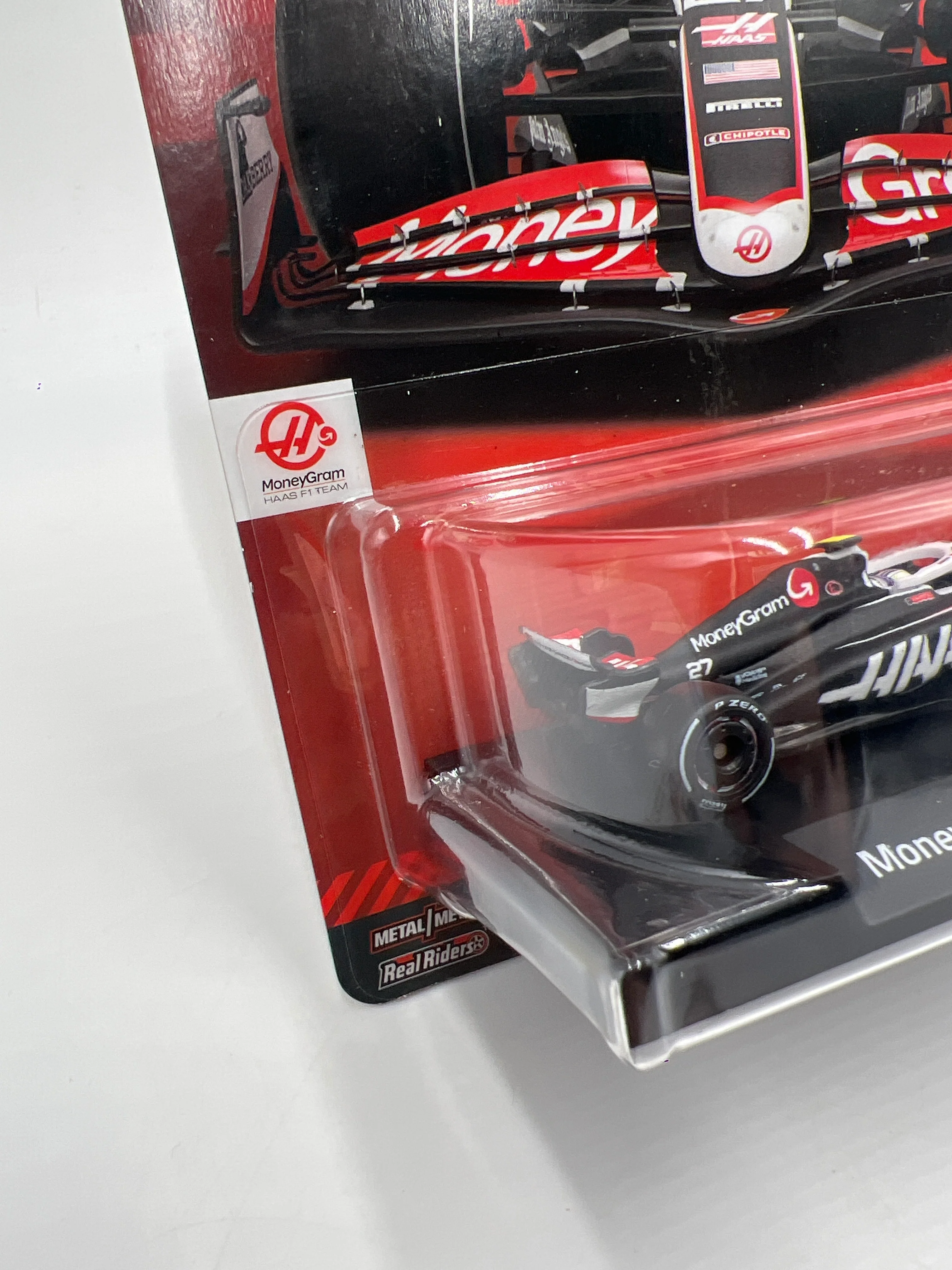 2025 Hot Wheels Premium Formula 1 2024 MoneyGram Haas F1 Team VF-24 #27 244D - Image 4