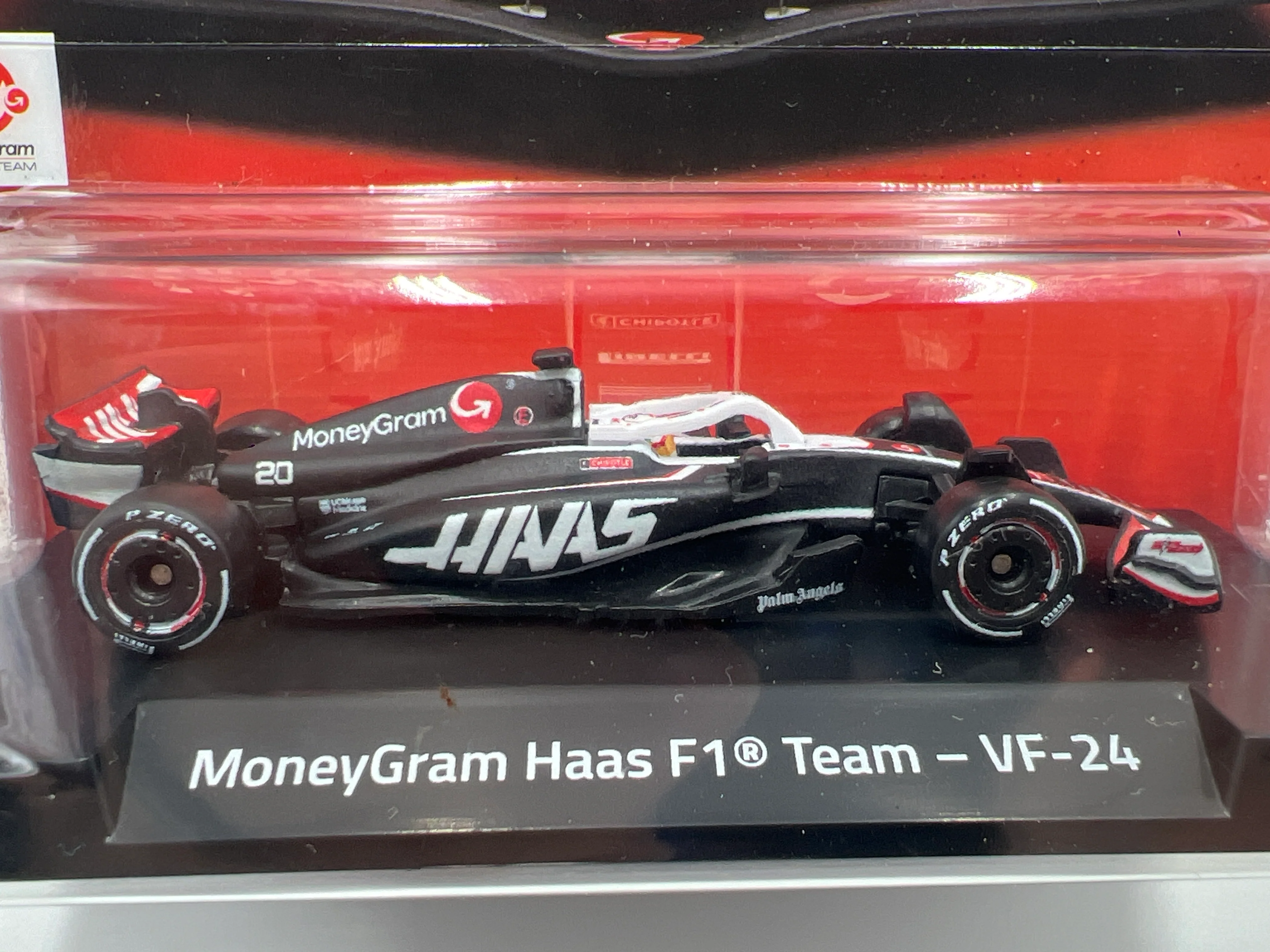 2025 Hot Wheels Premium Formula 1 2024 MoneyGram Haas F1 Team VF-24 #20 244E - Image 2