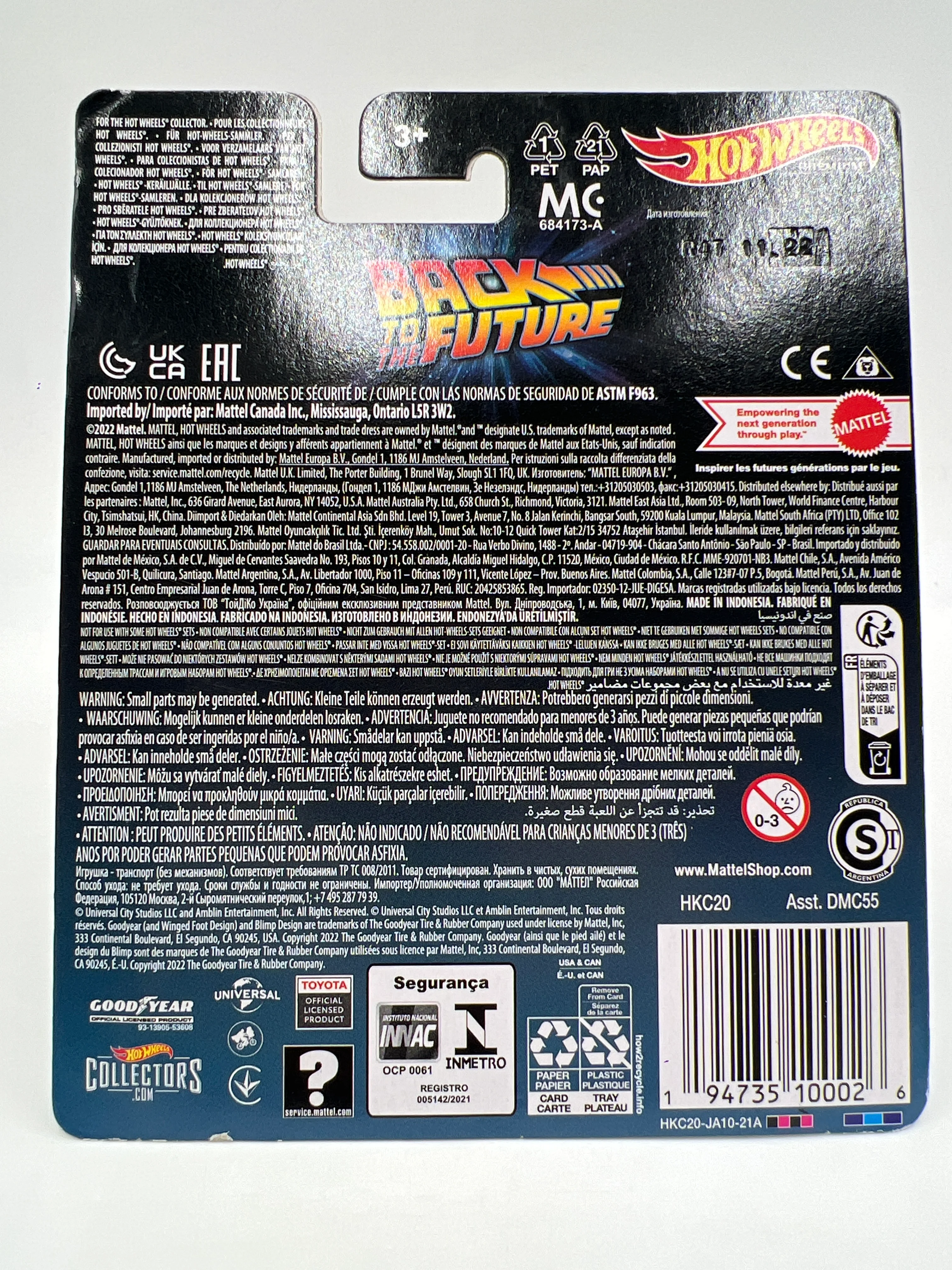 Hot Wheels Premium Back To The Future BTTF 1987 Toyota Pickup Truck Black W/Protector 1 - Image 6