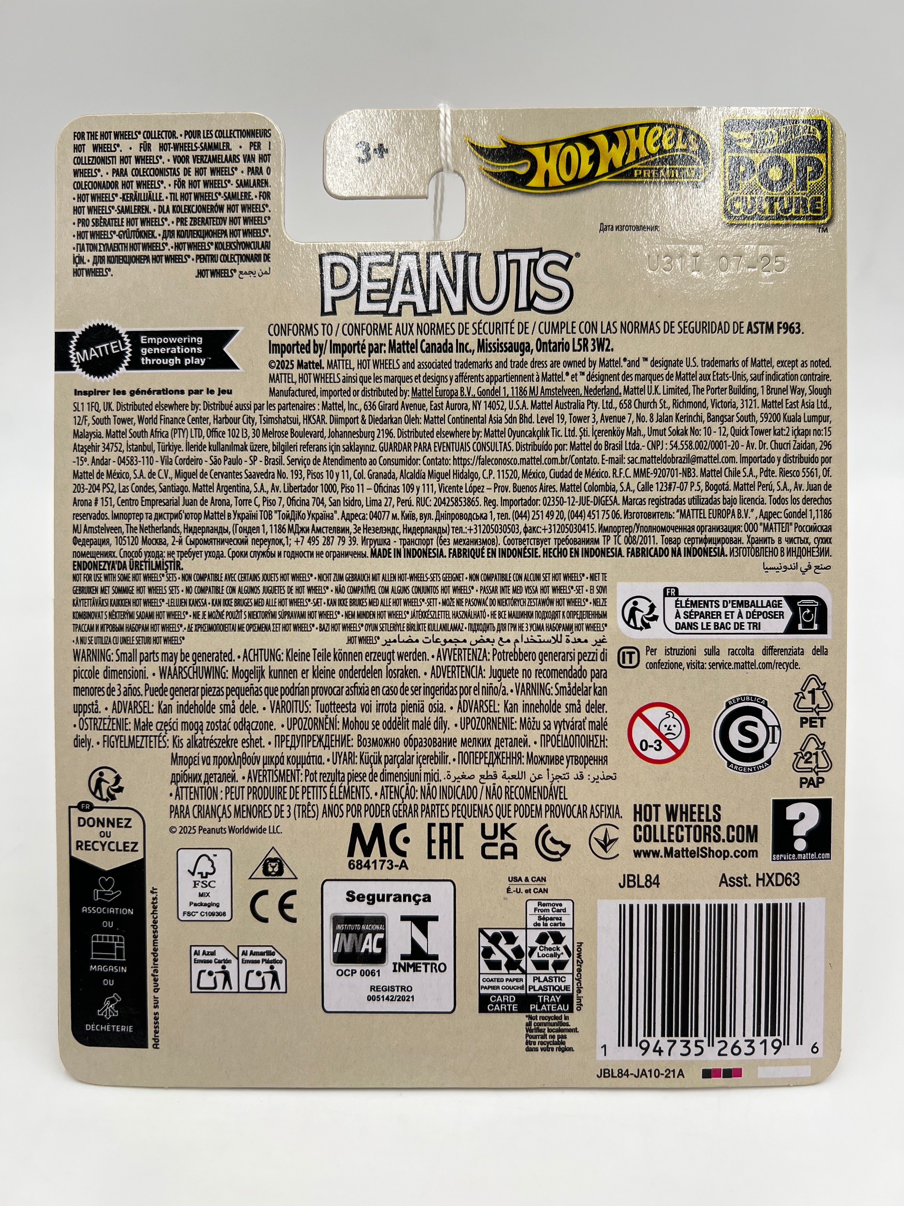 2025 Hot Wheels Premium Pop Culture Peanuts Snoopy 272i - Image 6