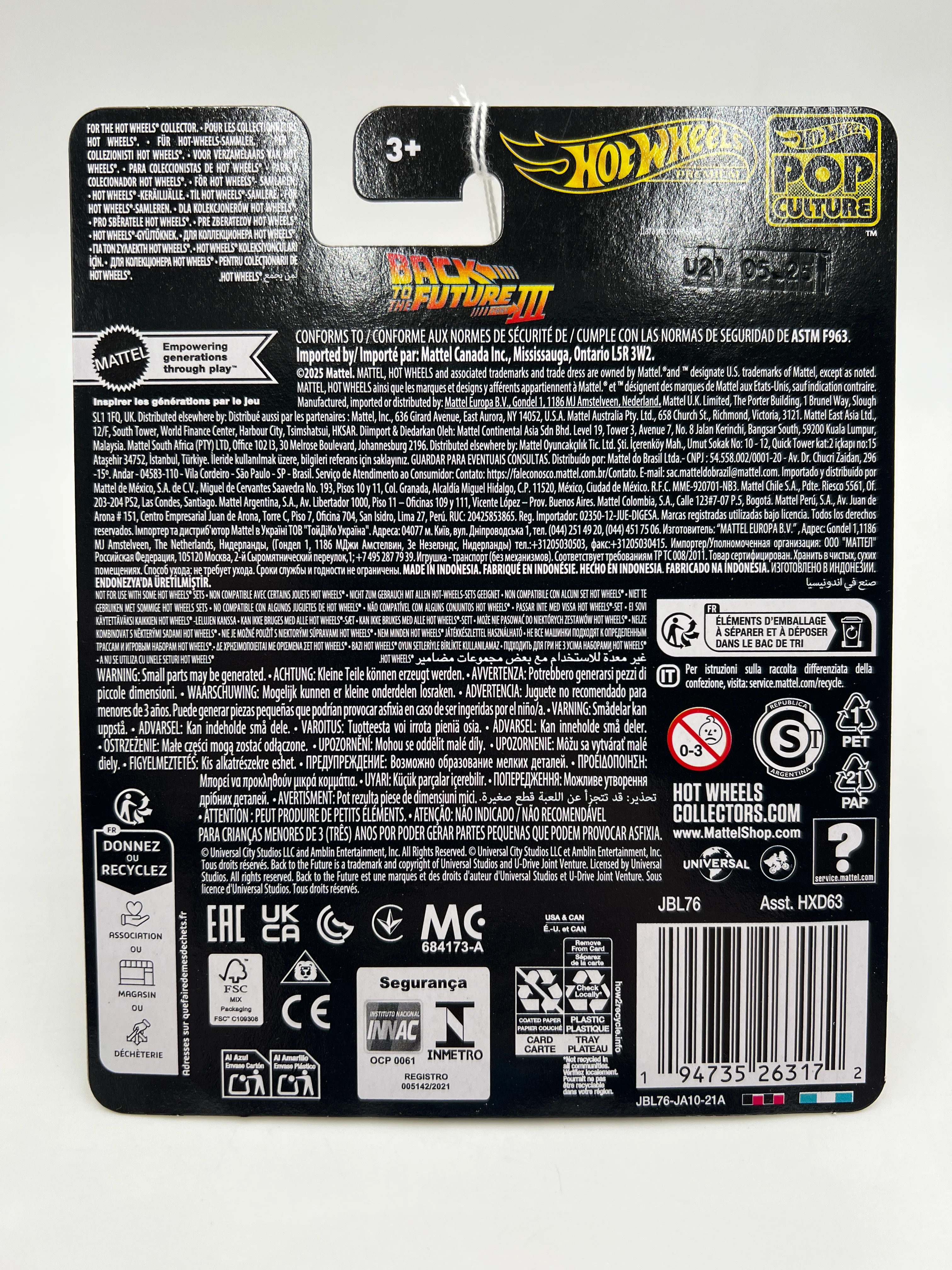 2025 Hot Wheels Premium Pop Culture Back To The Future Part III BTTF Time Machine 1955 271E - Image 6